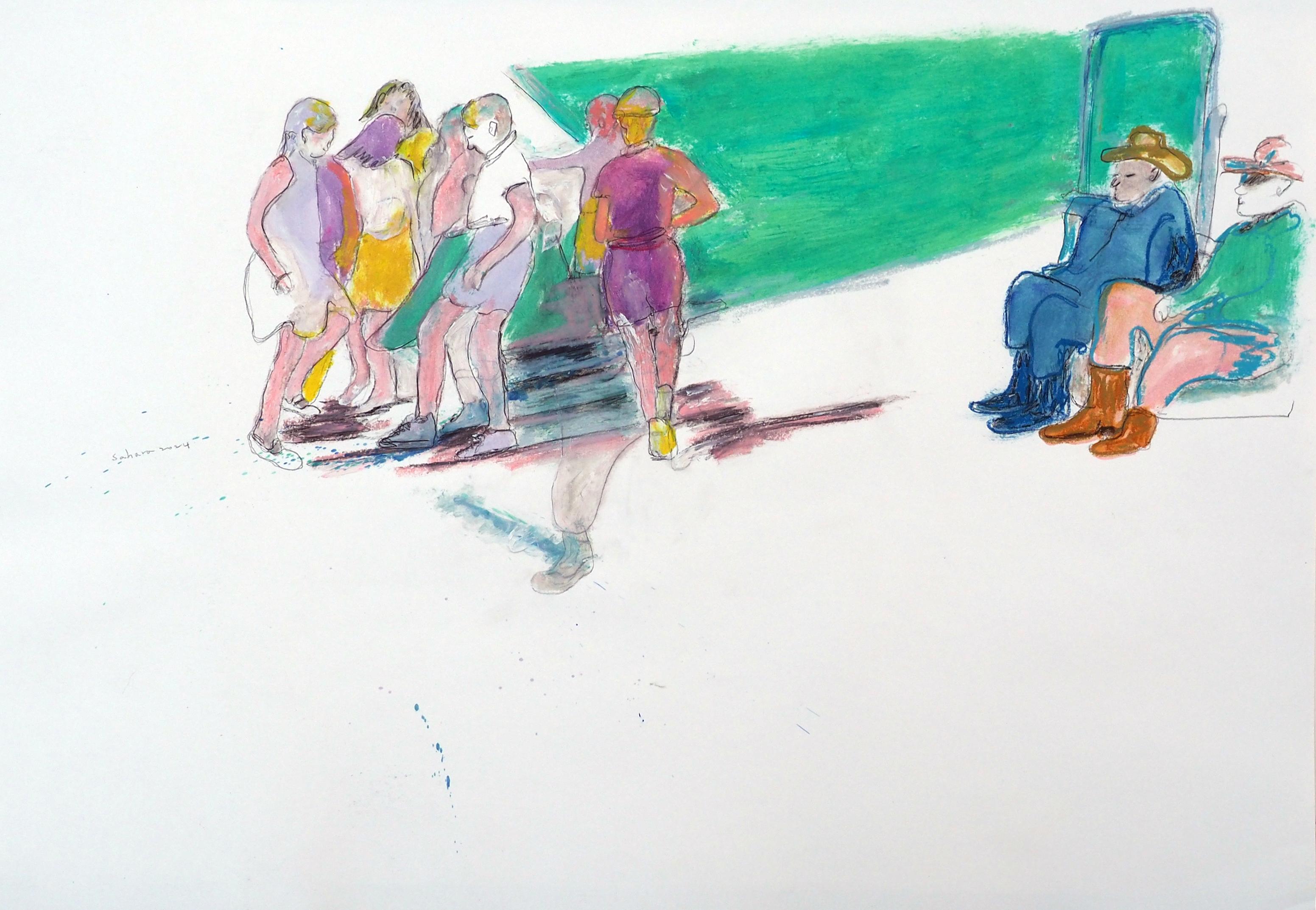 Arte coreano contemporáneo de Sa Hara - Serie de dibujos del Circo de la Imaginación 2402