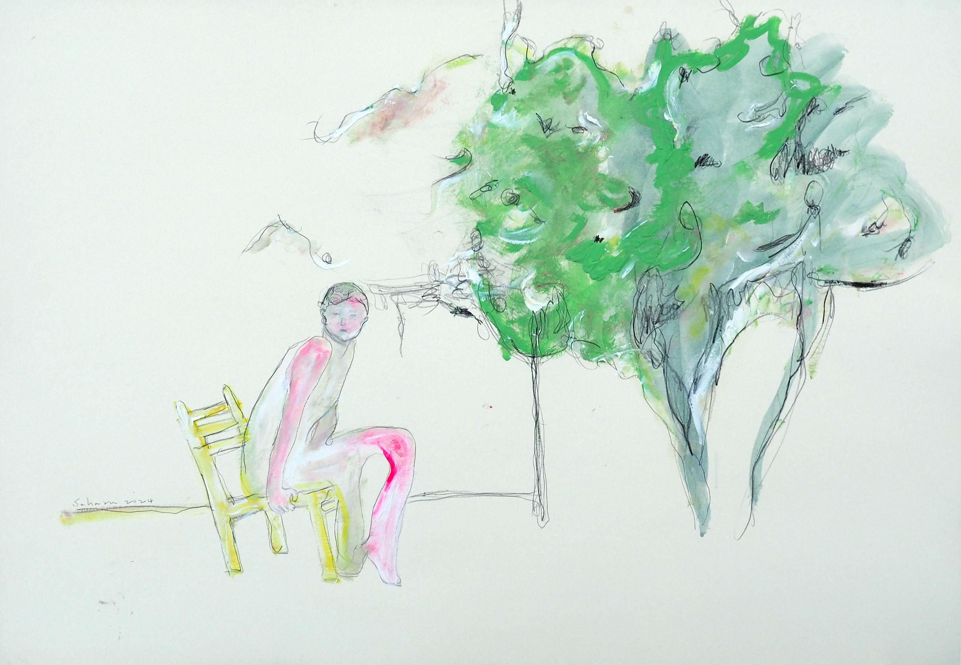 Art contemporain coréen de Sa Hara - Série de dessins Imagination Circus 2409