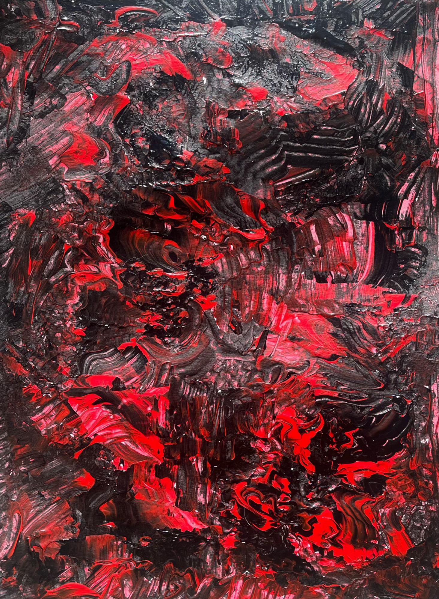 Arte Contemporanea Tedesca di Fabia Kleinpeter - Serie Triplo Colore - Rosso