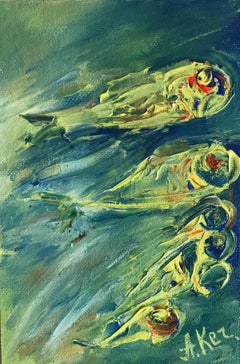Russian Contemporary Art by Alla Kechedzhan - A Flock of Fish