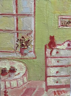 Russische zeitgenössische Kunst von Alla Kechedzhan - Ein gemütliches Zimmer