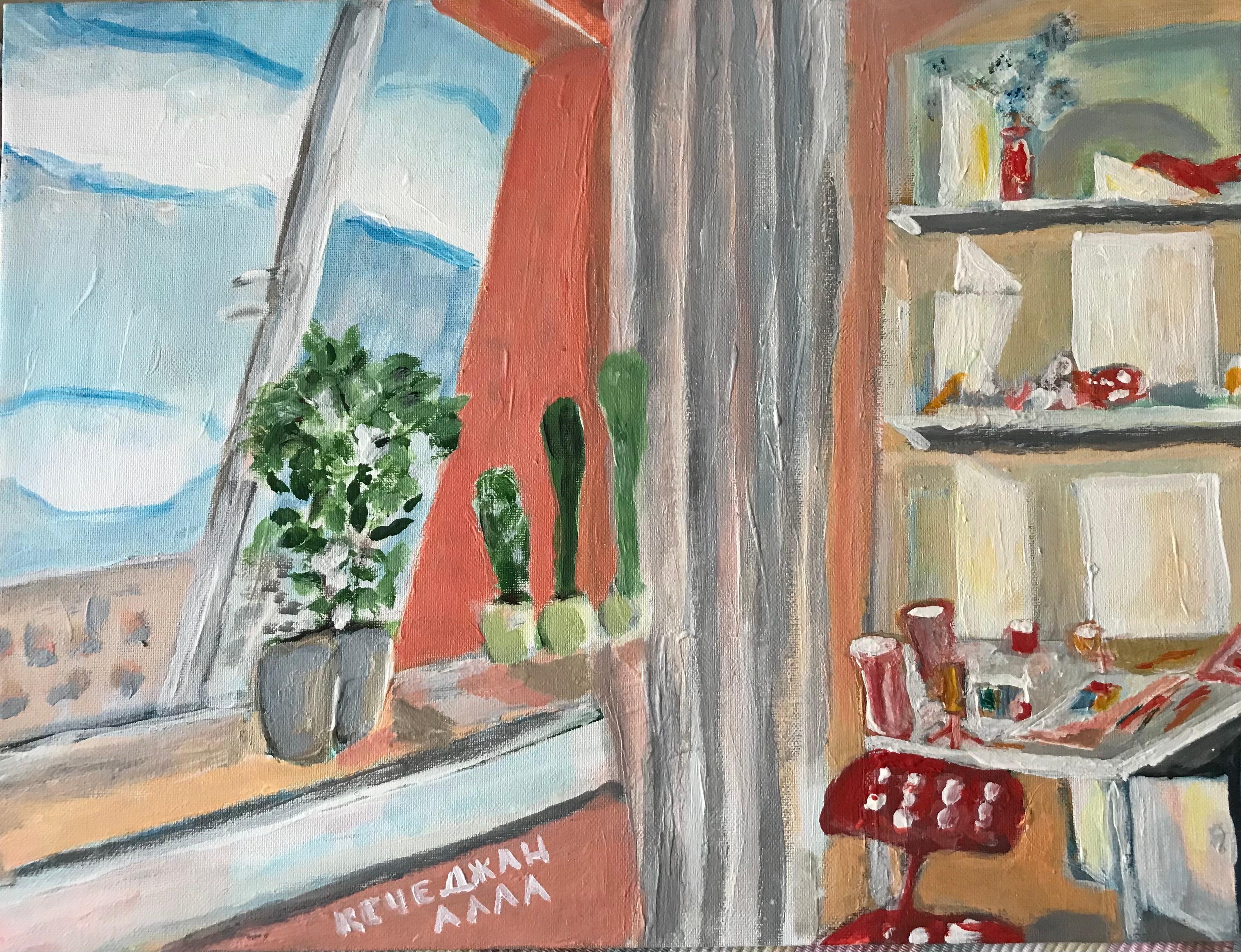 Gouache on canvas, mounted on cardboard,

Alla Kechedzhan is a Russian writer, artist, photographer born in 1971 who lives and works in Moscow, Russia. She is also the author of educational projects books, she wrote "Mathematics for hopeless