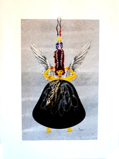 Art contemporain coréen par A Kim Soo Young - Une reine ailée avec des serpents