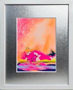 Zeitgenössische japanische Kunst von Minako Asakura - Landschaft bei Sonnenuntergang