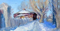 Russian Contemporary Art by Yuriy Demiyanov - Landscape with a Fence