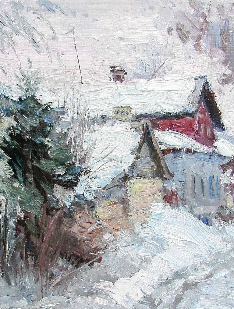 Russian Contemporary Art by Yuriy Demiyanov - House with a Mezzanine For Sale 1