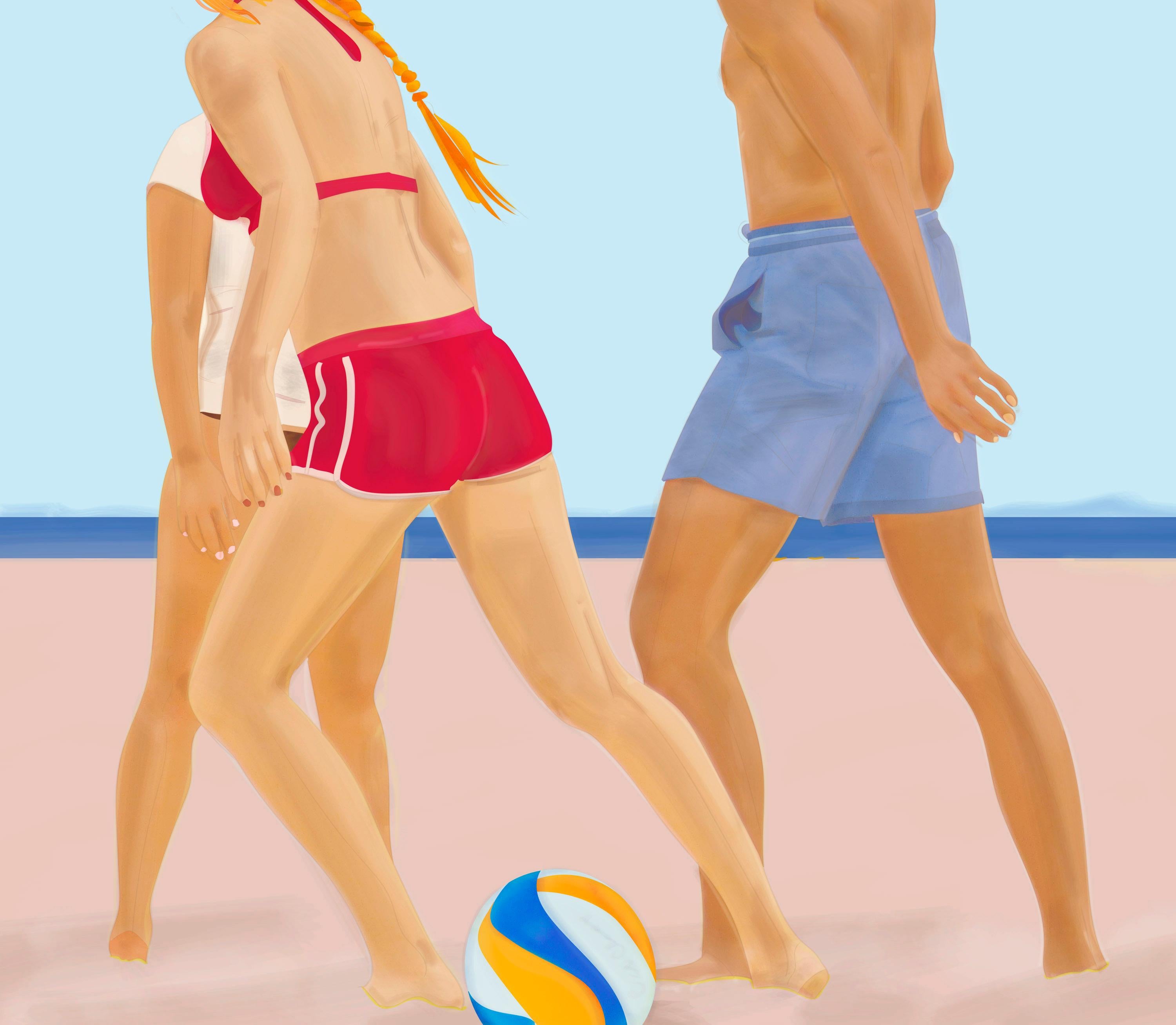 Mario Sughi Figurative Painting - Beach Volley No.3
