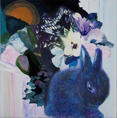 Japanese Contemporary Art by Minako Asakura - Blue Rabbit