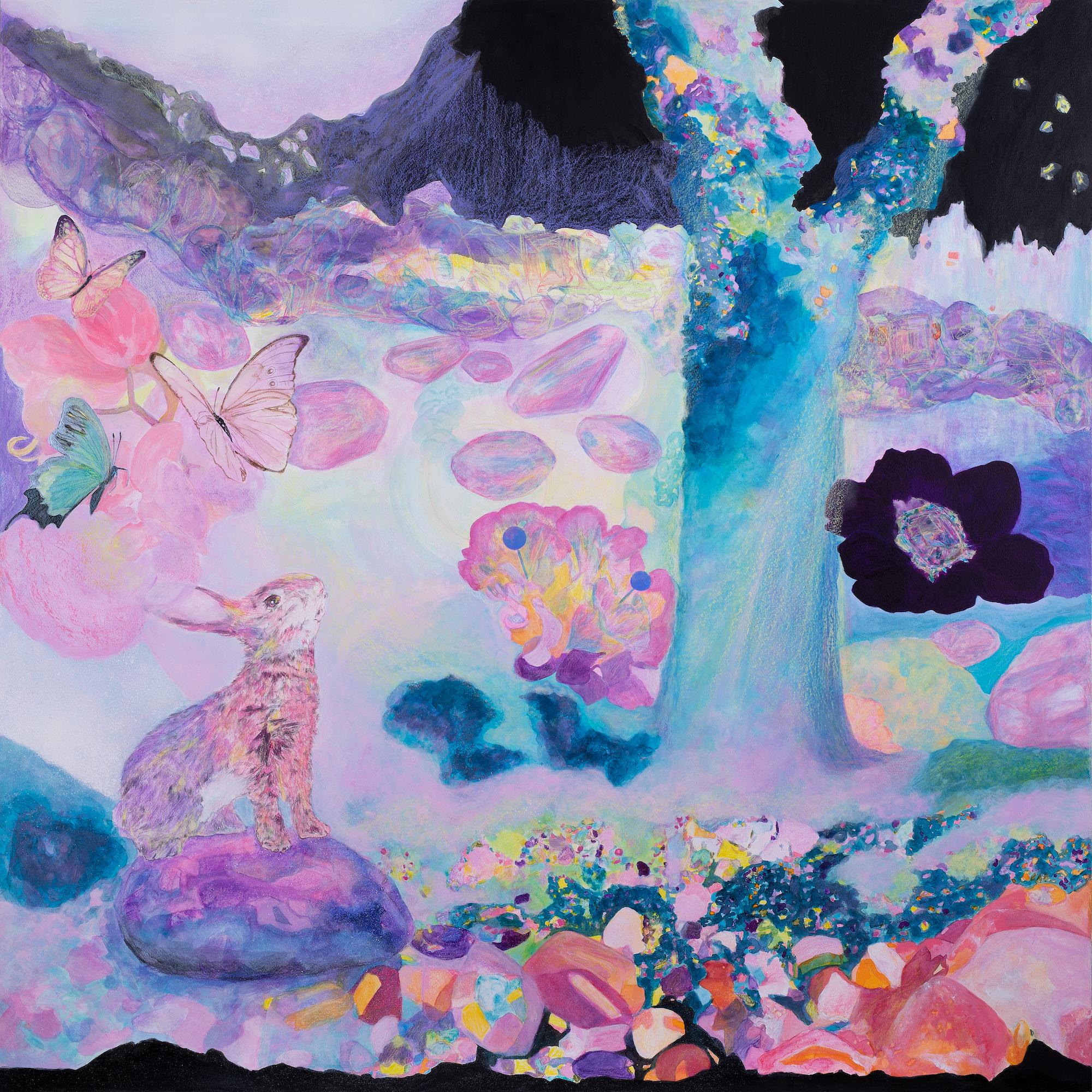 Japanese Contemporary Art by Minako Asakura - Jewel Tree, Rabbit