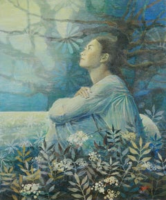 Japanische zeitgenössische japanische Kunst von Miyuki Takanashi - Someday I Saw The Dawns Dream