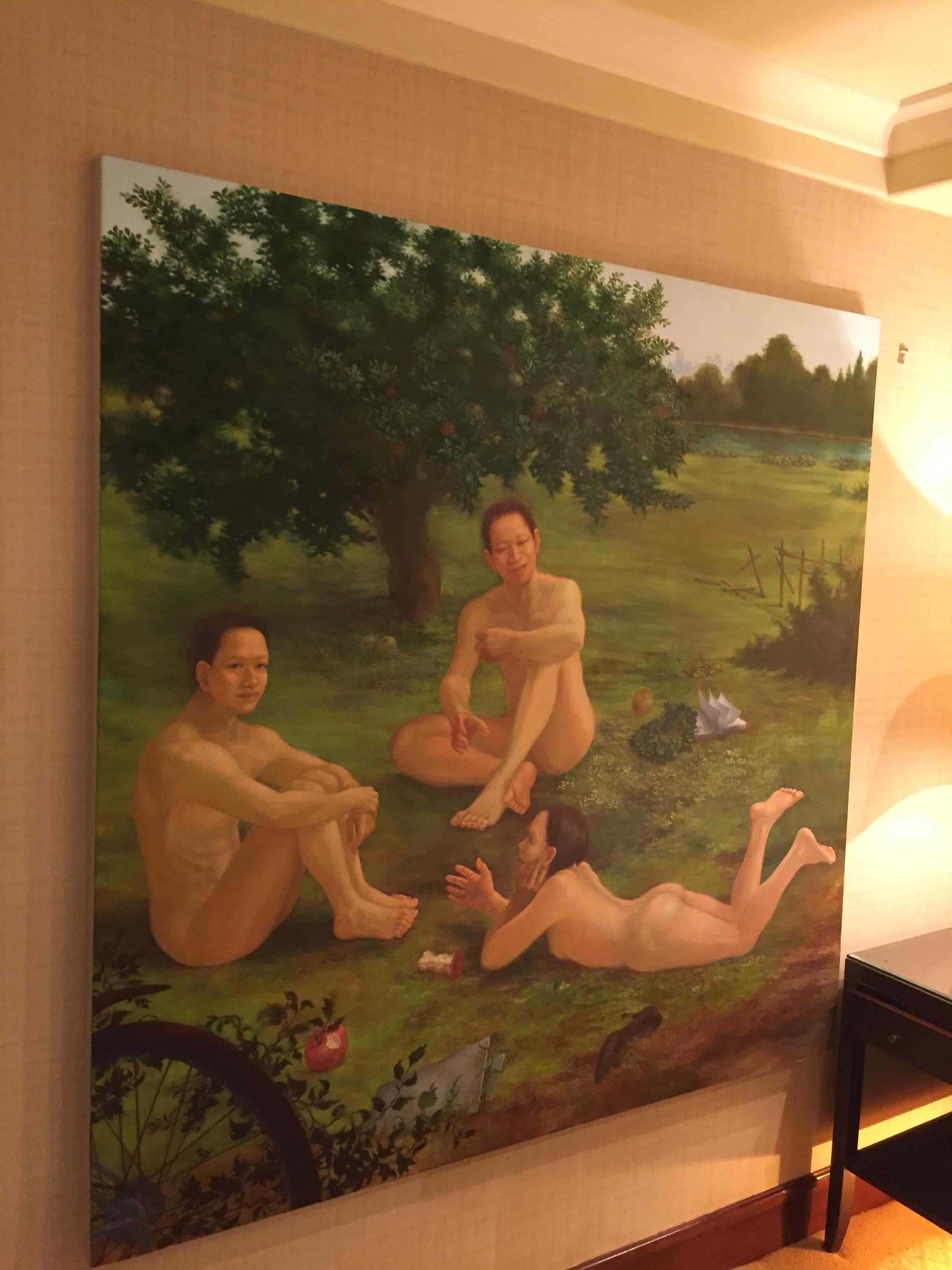 Arte giapponese - Parliamo di una Repubblica nata alla fine del mondo - Painting di Hiromi Sengoku