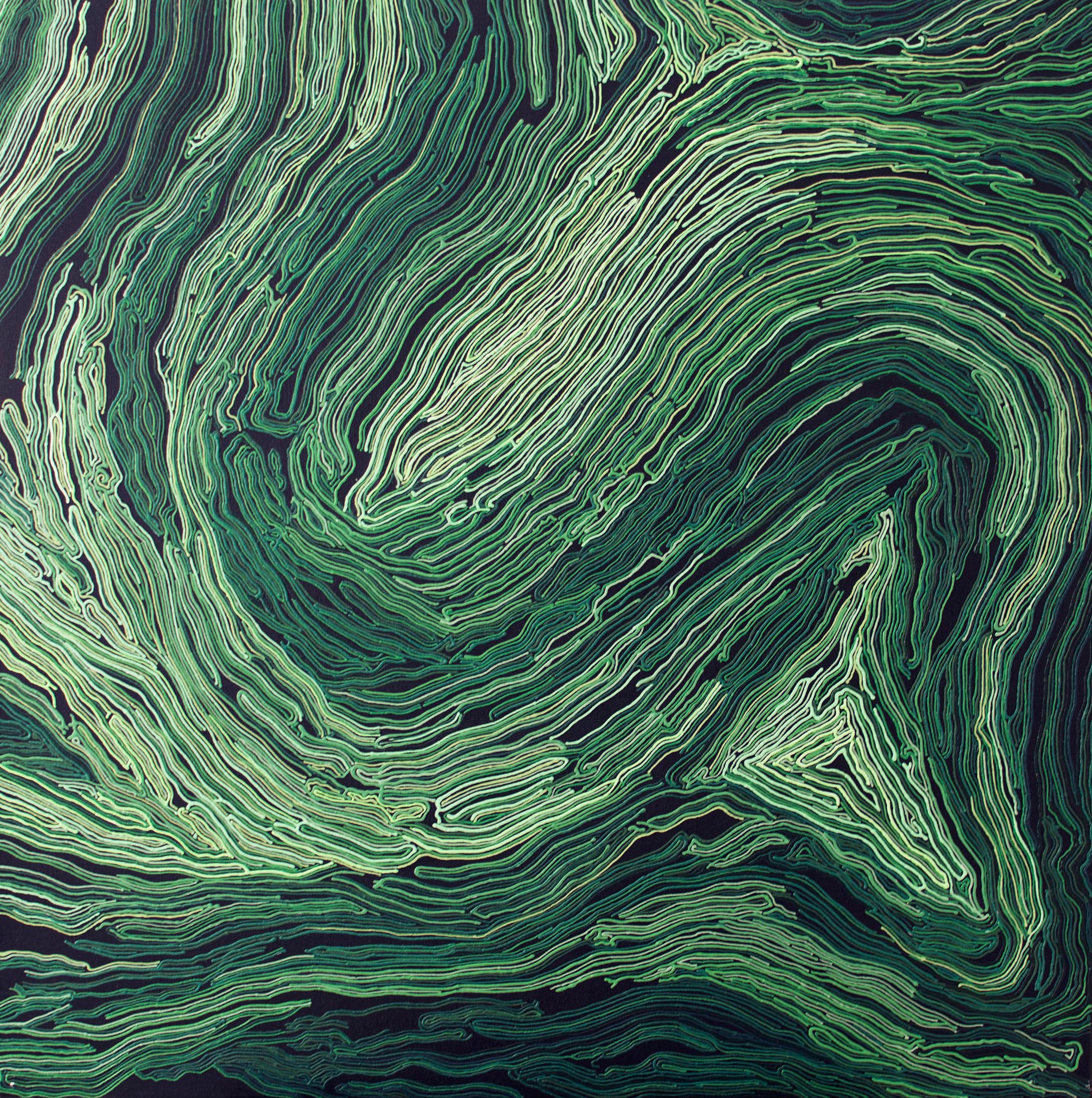 Diana Torje Abstract Painting - Abstract Green