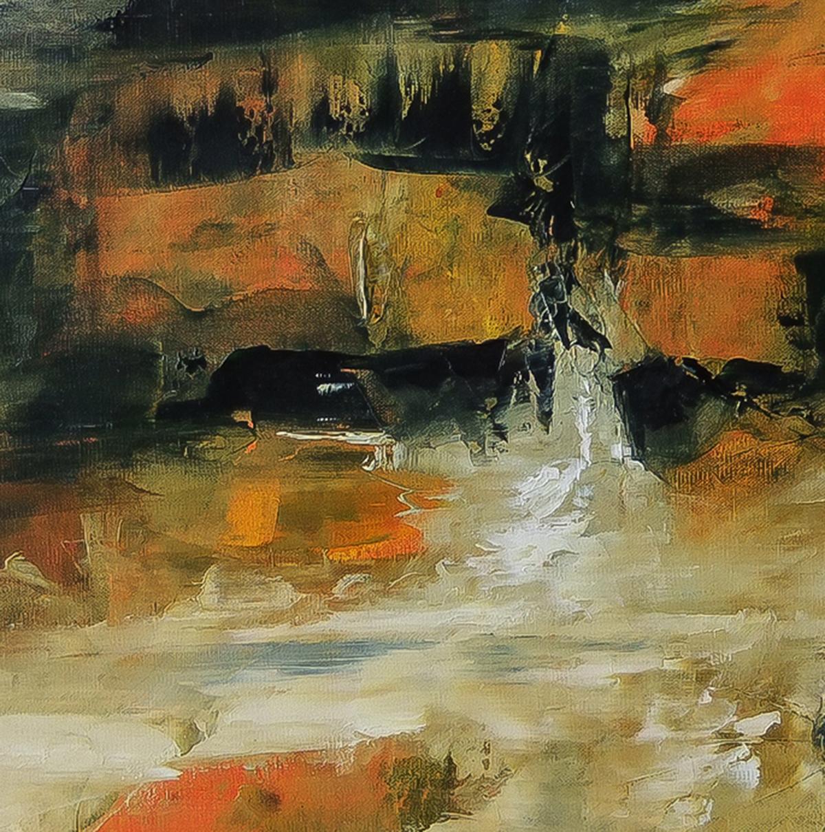 Arte contemporanea astratta francese di Josette Dubost - Dans les Montagnes in vendita 1