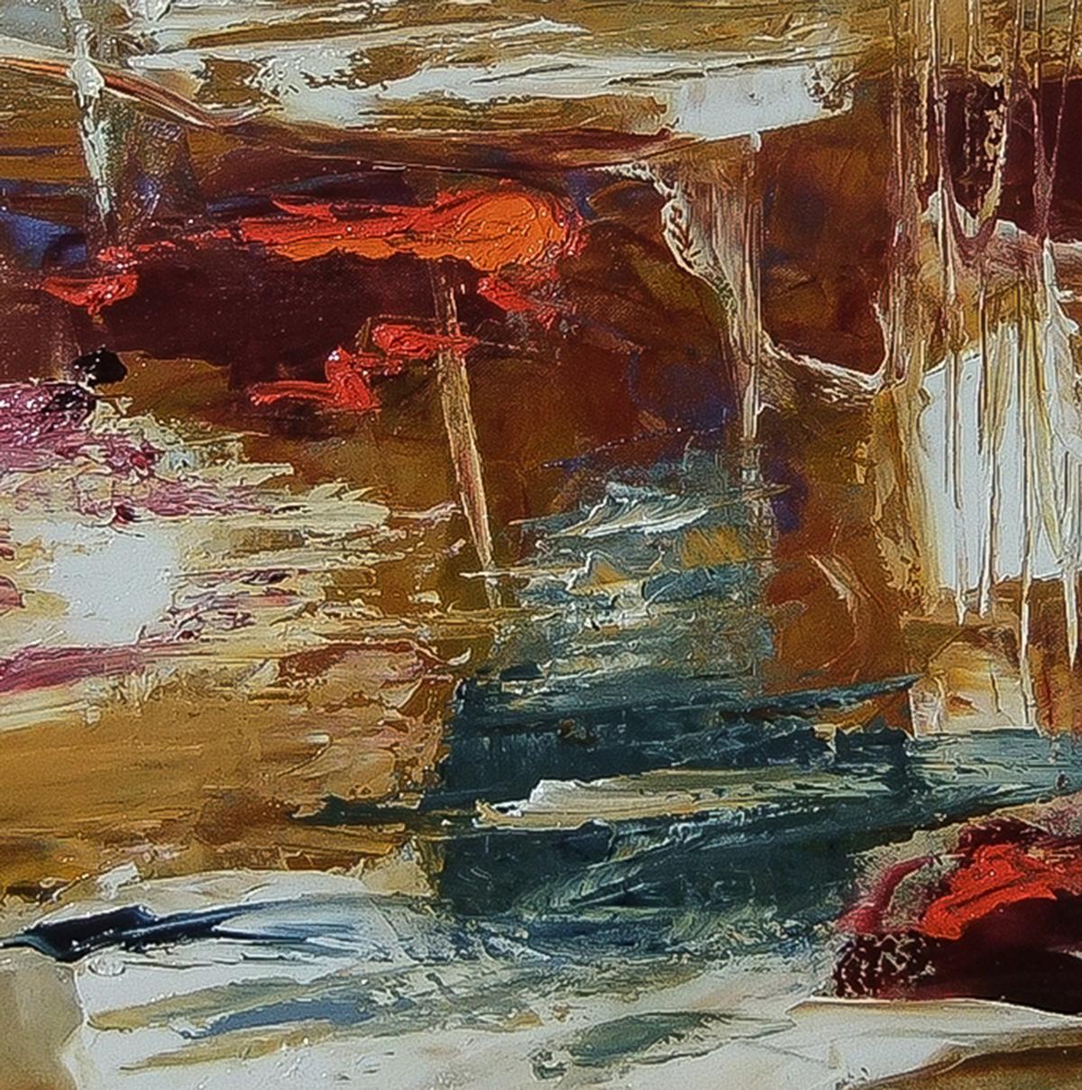 Arte contemporanea astratta francese di Josette Dubost - Songe en Argos in vendita 1