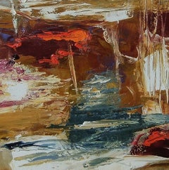 Arte contemporáneo abstracto francés de Josette Dubost - Songe en Argos