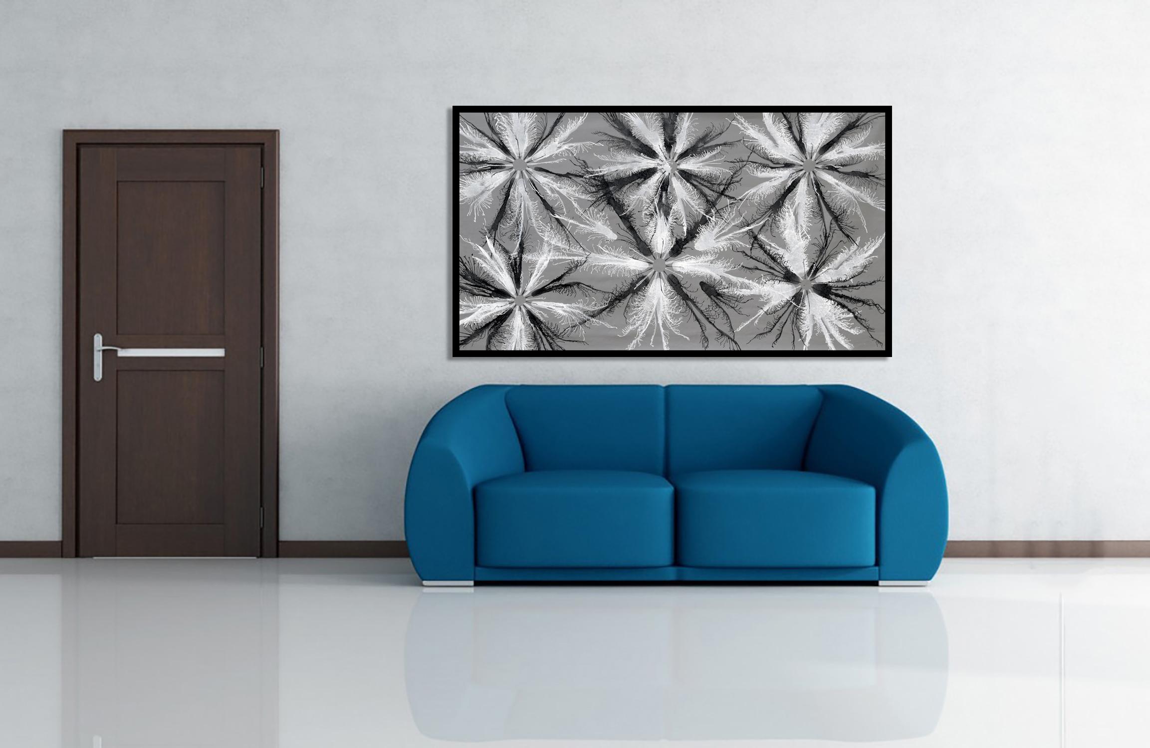 Arte contemporanea indiana di Sumit Mehndiratta - Serie Exploflora n. 66 in vendita 4