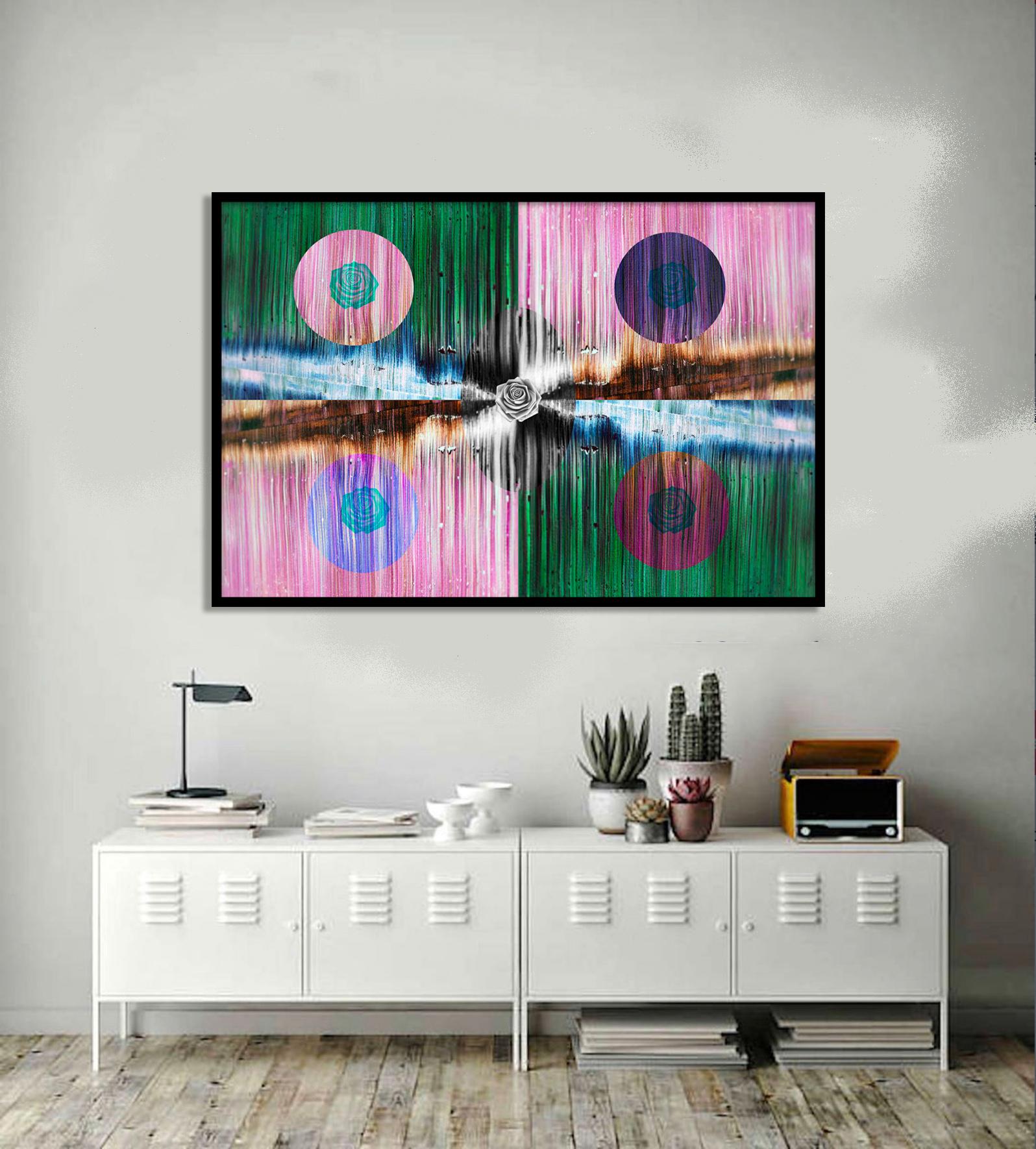 Arte contemporanea indiana di Sumit Mehndiratta - Orso Rose in vendita 4