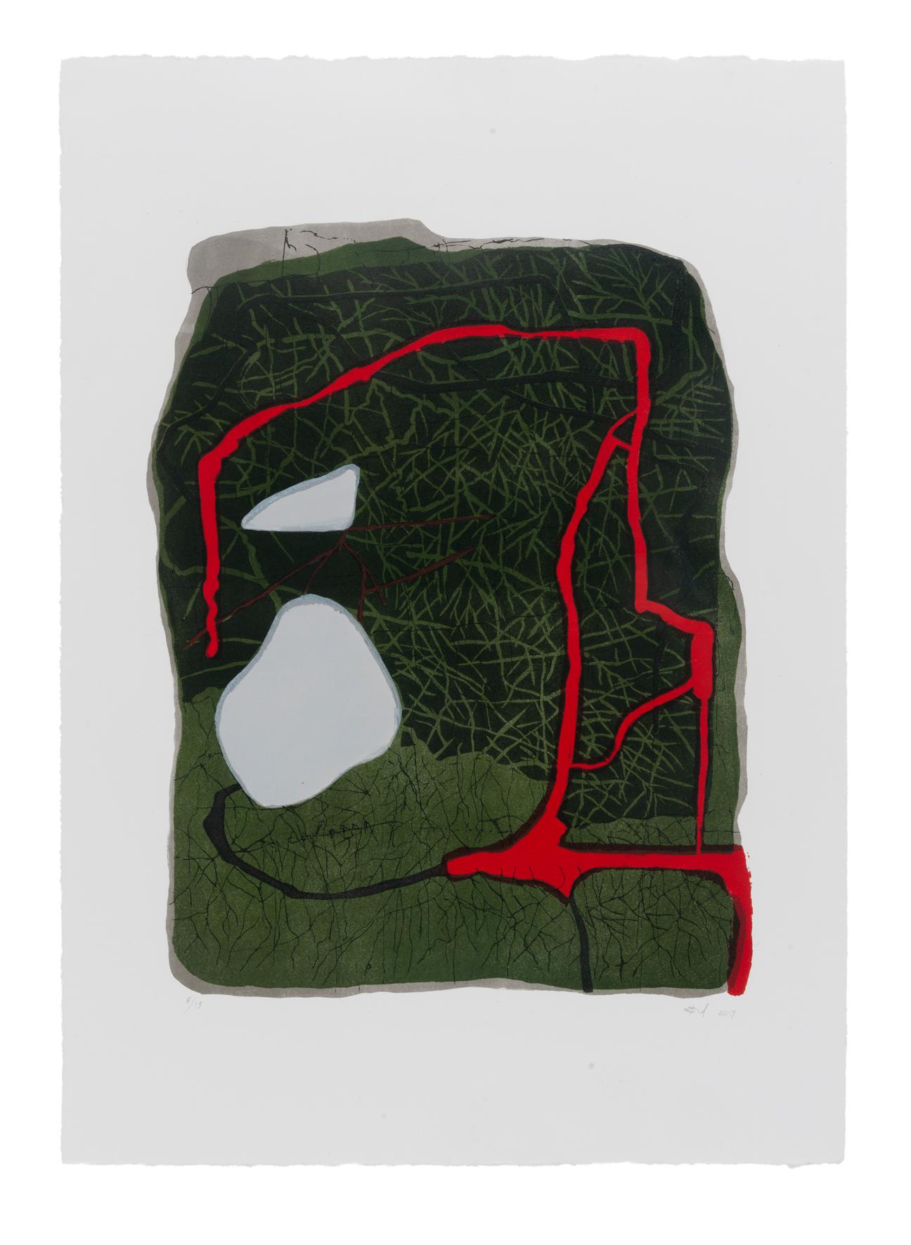 Fleuve Rouge - 90 x 62 cm - Lithographie - ed. 13 - Papier BJK - 2019 - 900€

