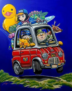 Koreanische Kunst - Fantasie Jejuisland-Island Mädchen Geschichte Chun-Jas Reise der Glücksbringer