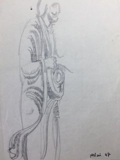 Disegno moderno francese di Jean Hélion - Veil Homme