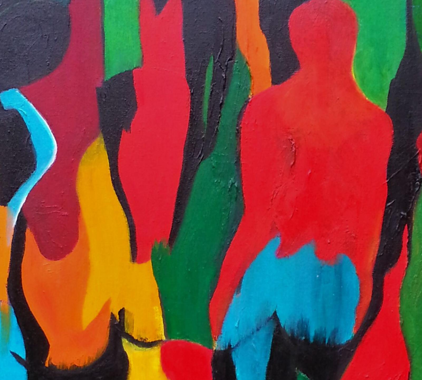  French Contemporary Art by Brigitte Mathé - Solitudes For Sale 1