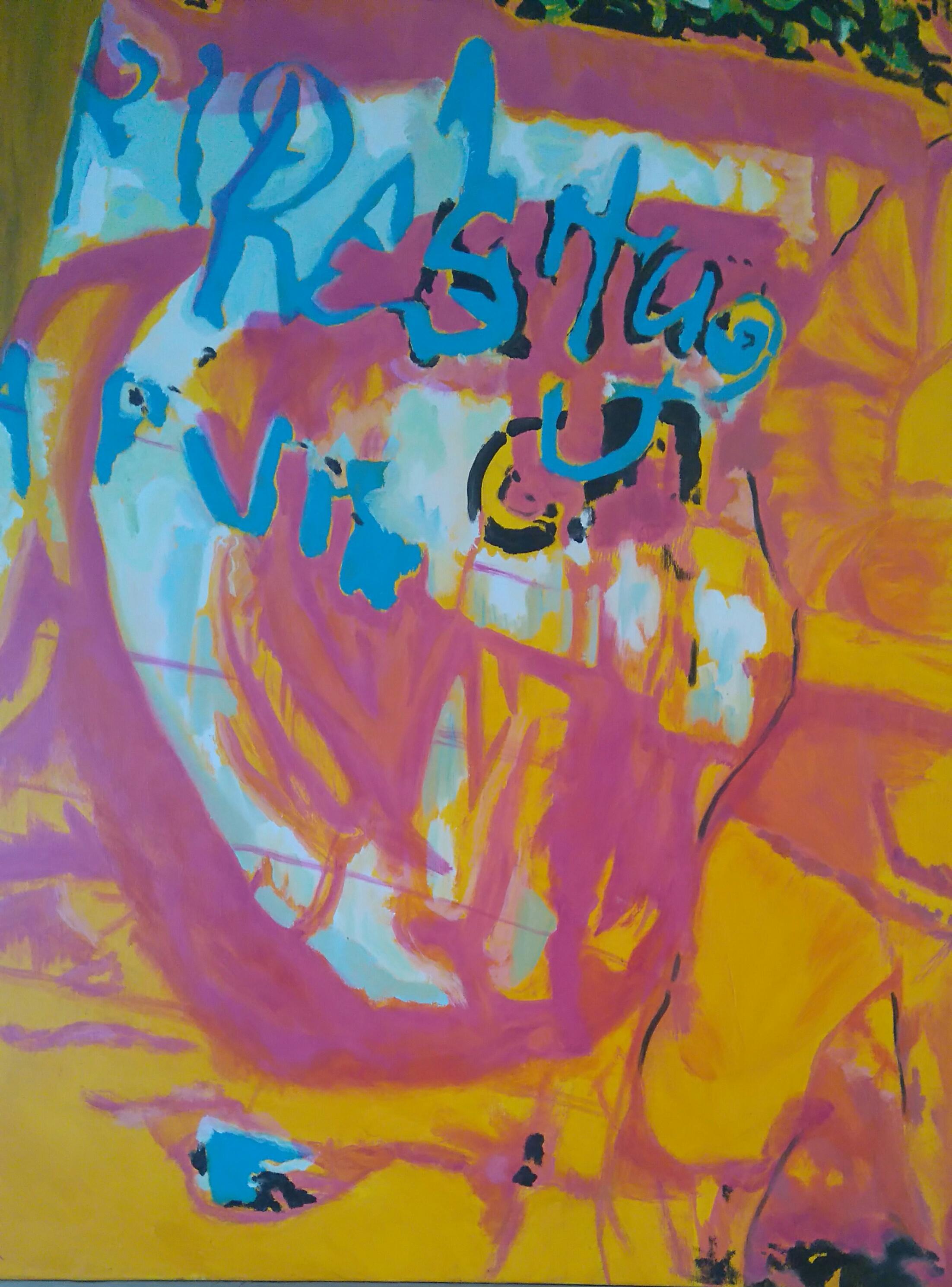 Abstract Painting Brigitte Mathé -  Art contemporain français par Brigitte Math - Graffitis