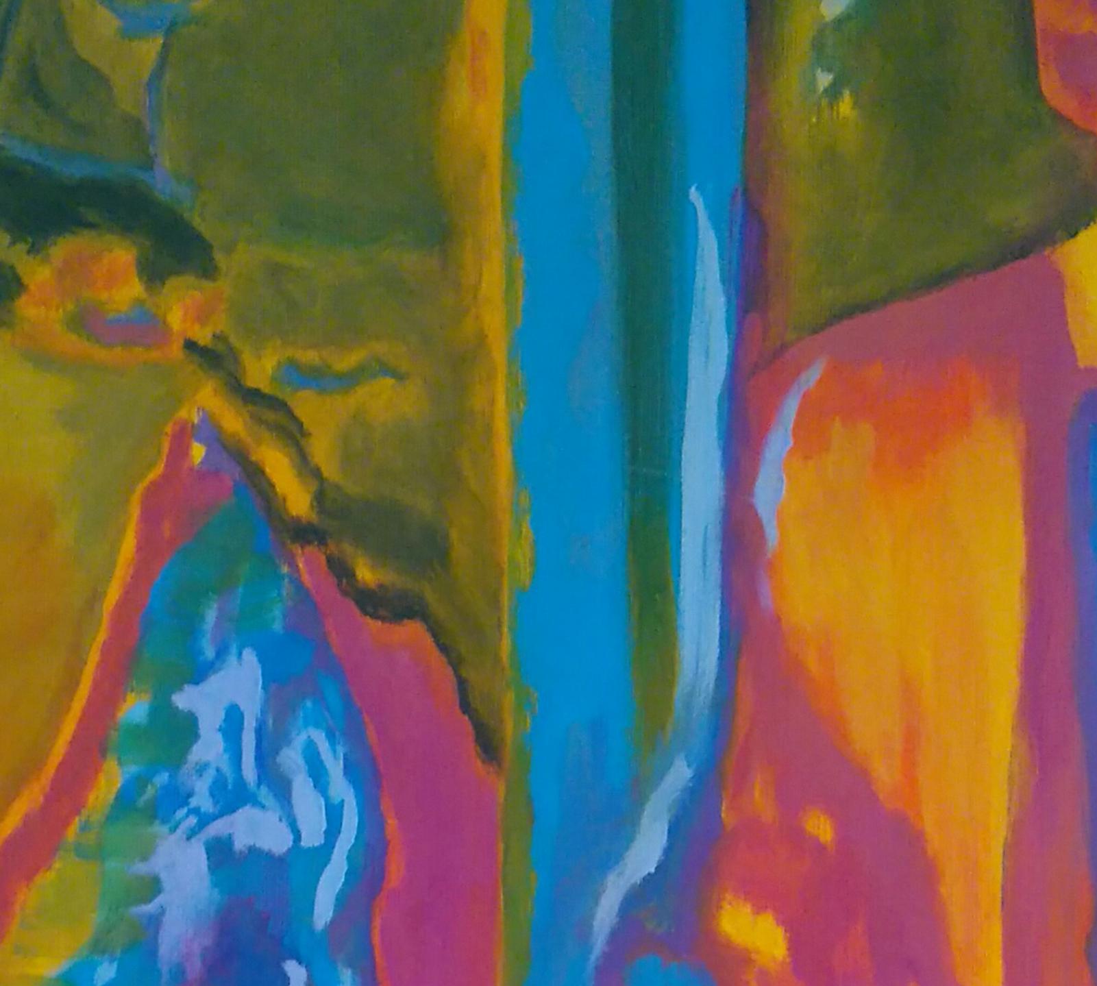  Art contemporain français par Brigitte Math - Figures - Painting de Brigitte Mathé