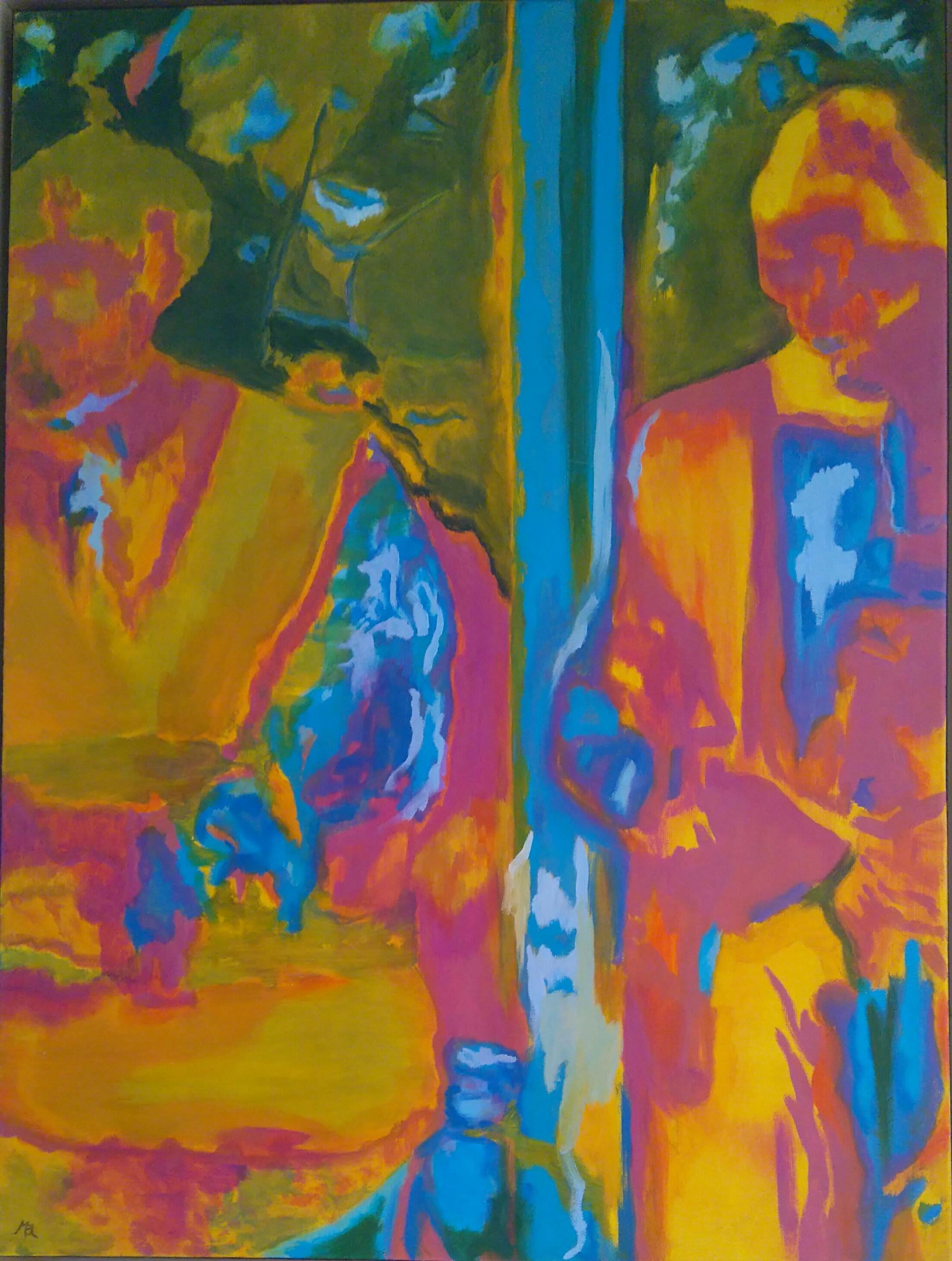 Abstract Painting Brigitte Mathé -  Art contemporain français par Brigitte Math - Figures