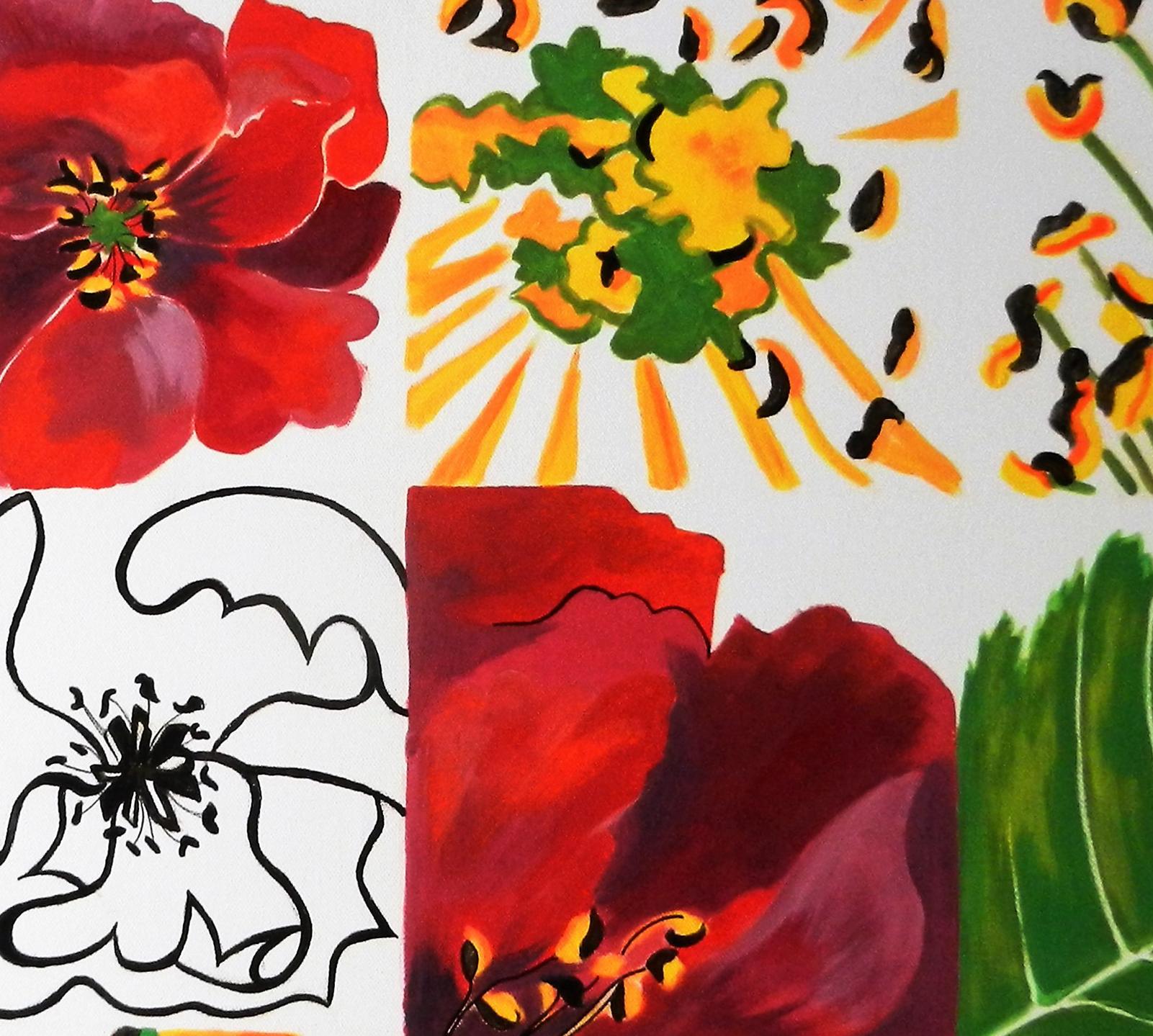 Arte contemporanea francese di Brigitte Mathé - Au Nom des Roses in vendita 1