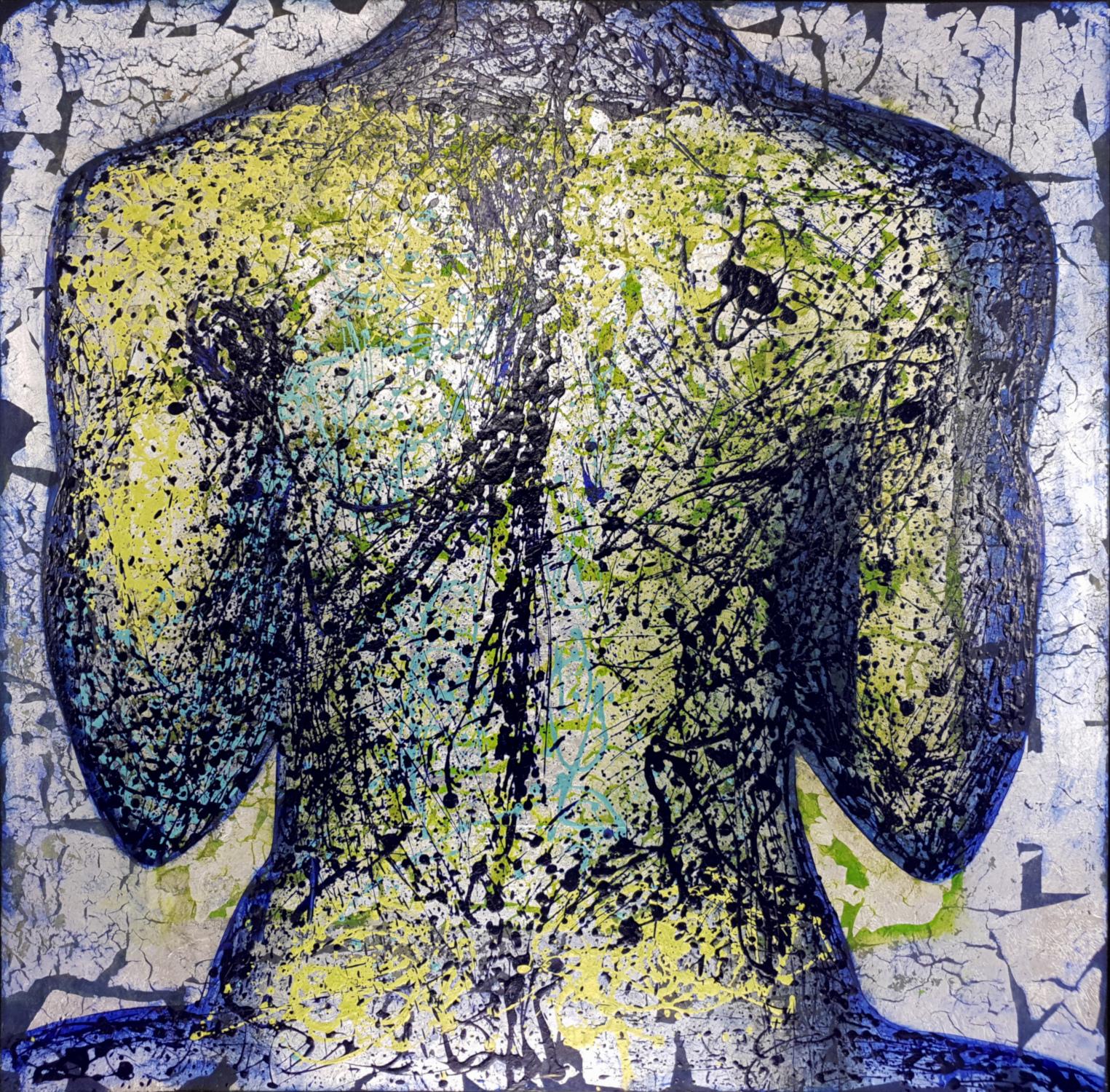Zeitgenössische belgische Kunst von Corine Lescope – Hommage Pollock