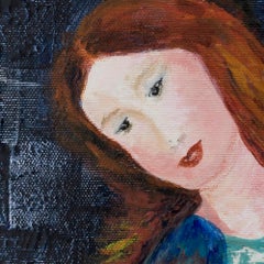 Arte contemporanea francese di Danielle Maillet-Vila - Vierge Au Manteau Bleu