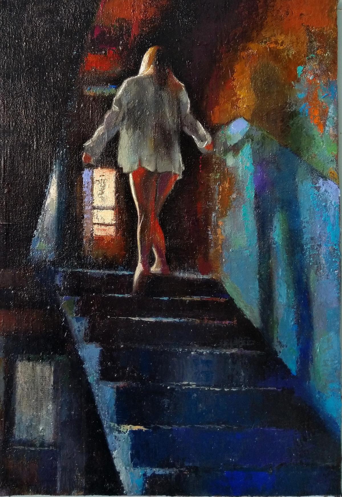 Arte contemporáneo armenio de Kamsar Ohanyan - Inquisitivo en venta 1