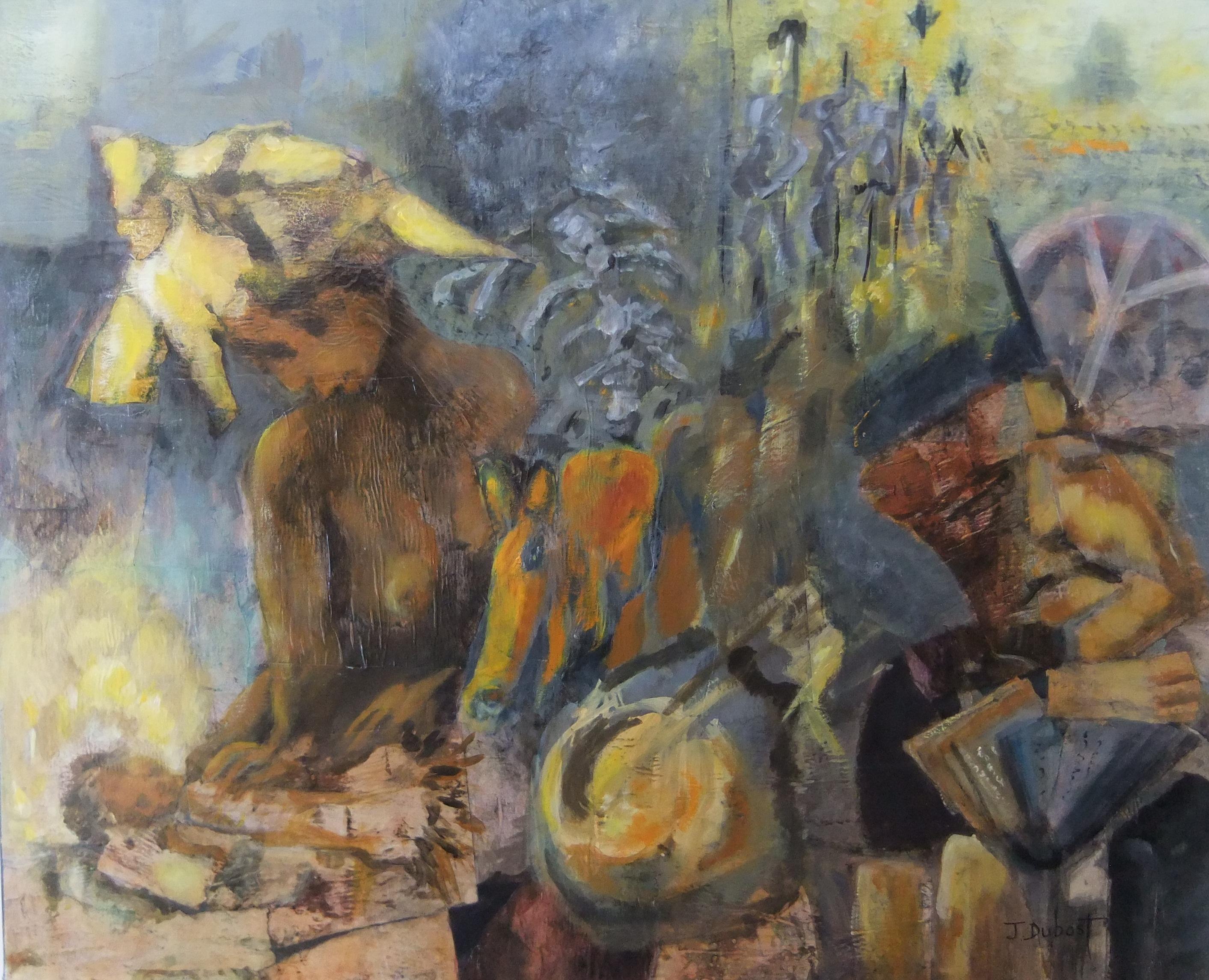 Arte contemporanea francese di Josette Dubost - Les Méfaits de la Guerre