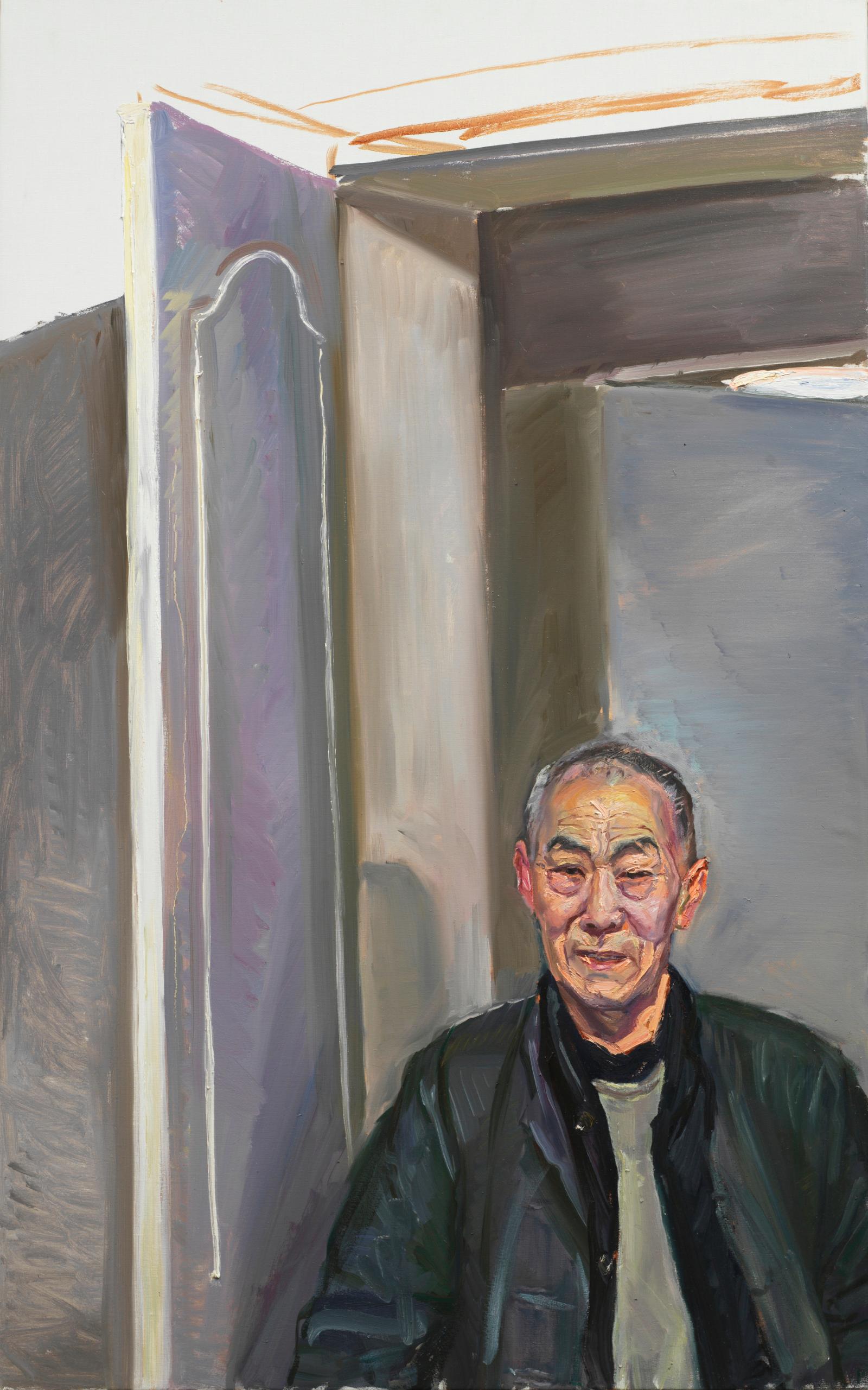 Chinesische zeitgenössische Kunst von Su Yu – „Uncle Pushing the Door to See Me“ im Angebot 2