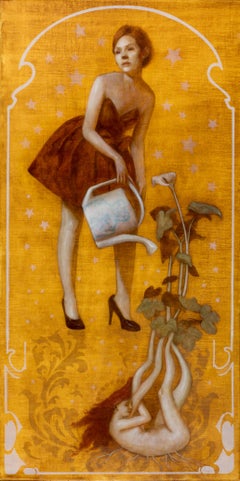 American Contemporary Art by Deirdre Sullivan-Beeman - Watering Can Girl