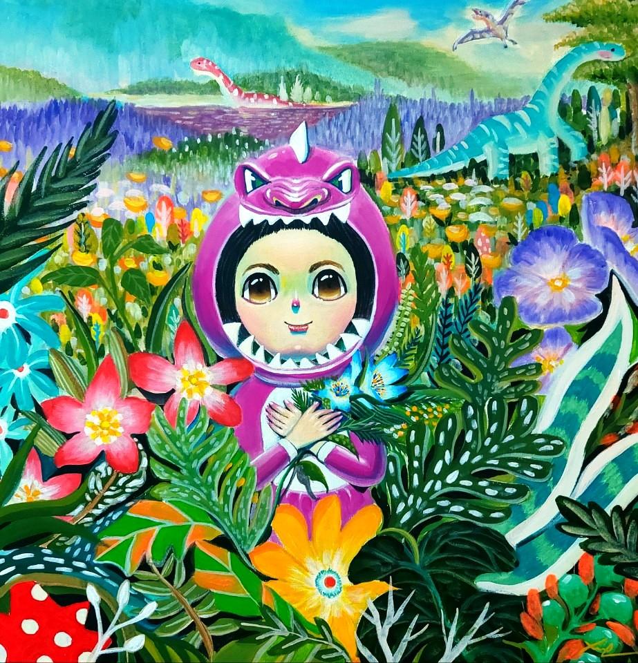 Animal Painting de Shin Seung-Hun - Arte coreano - Fantasía Jejuisland, Historia de una chica isleña Jardín curativo Chun-Ja