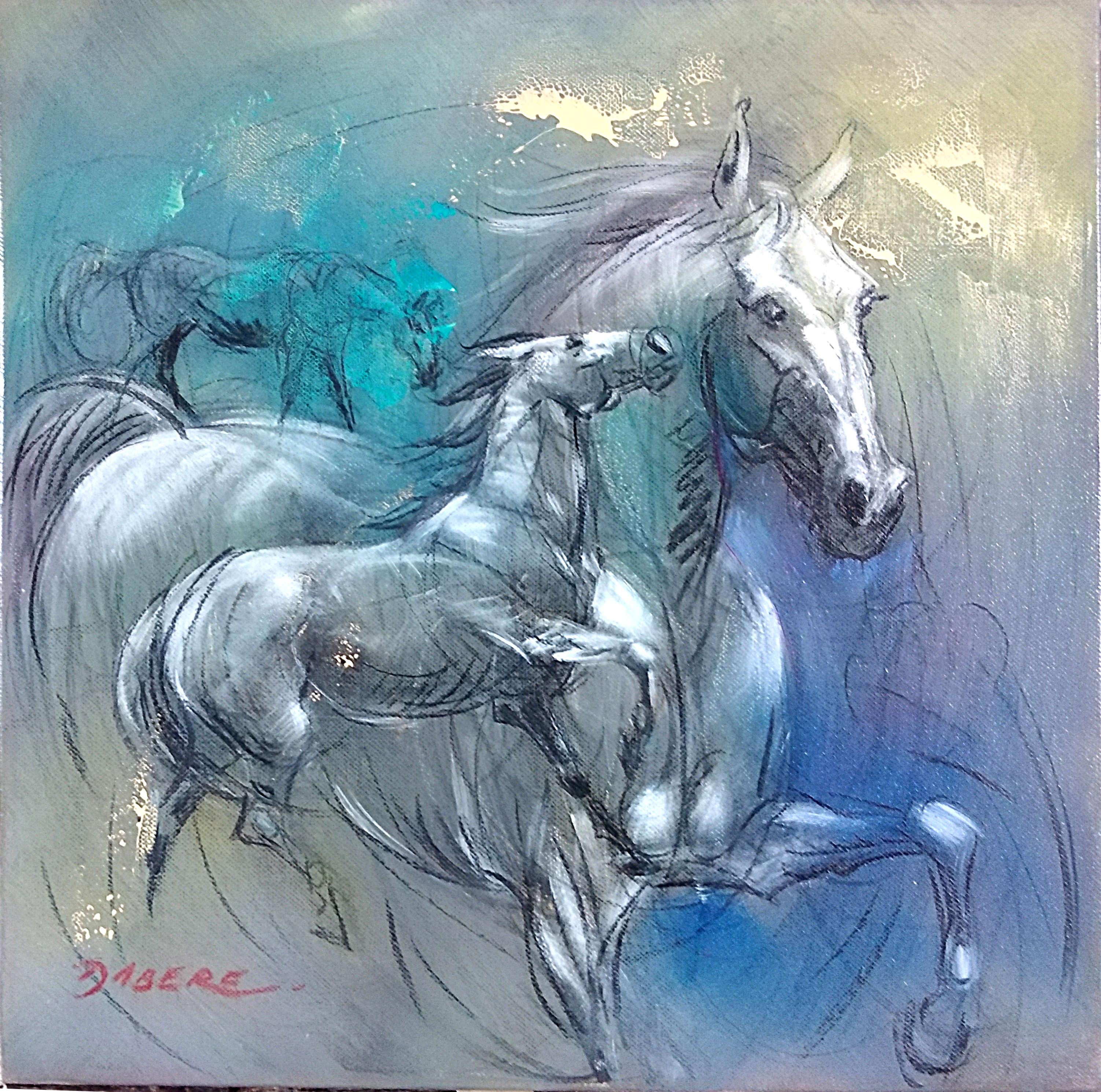 Pascal Dabère Animal Painting – Zeitgenössische französische Kunst von Pascal Dabere - Fierté
