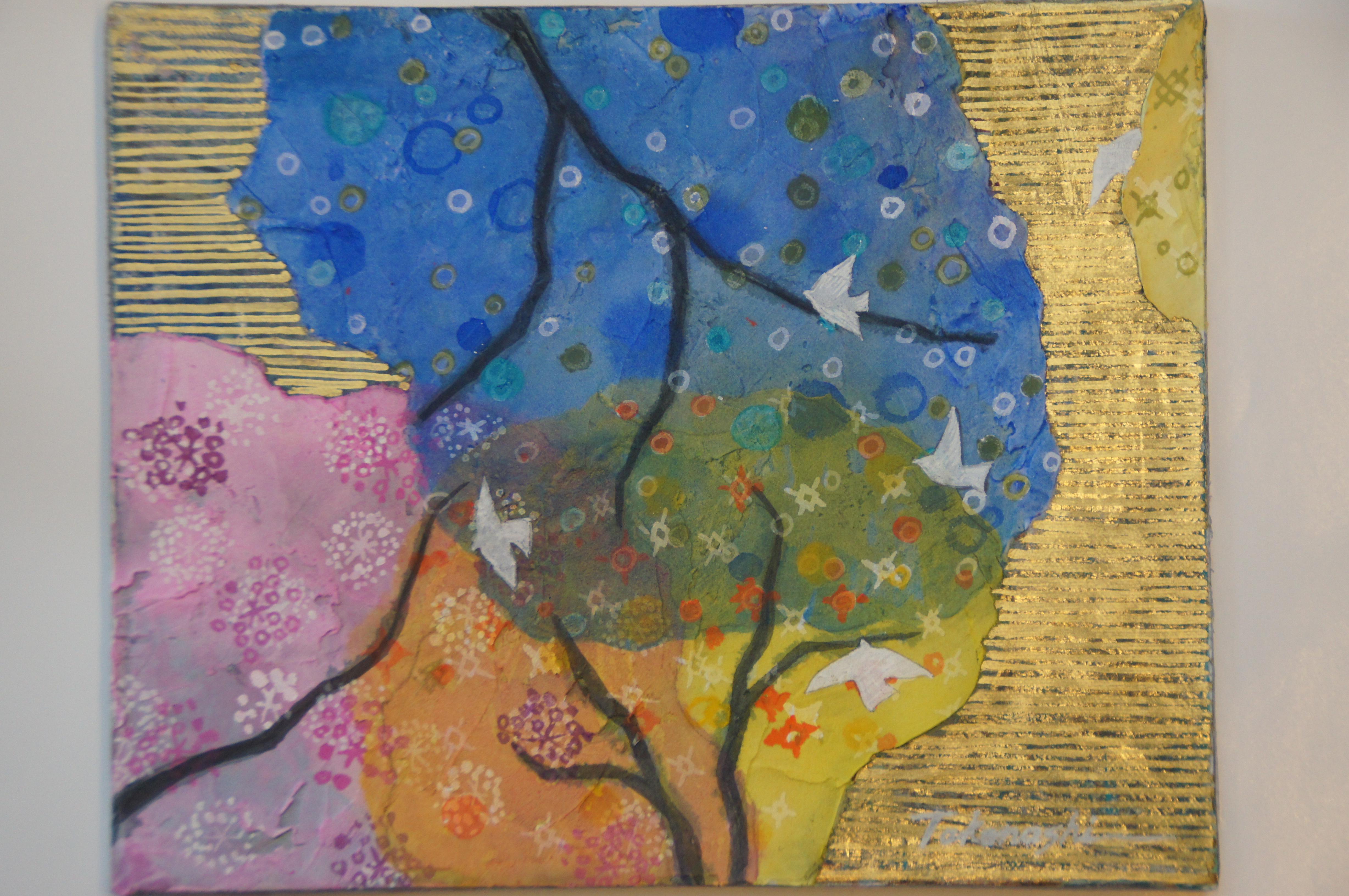 Art contemporain japonais de Miyuki Takanashi - Le printemps racontant la forêt en vente 1