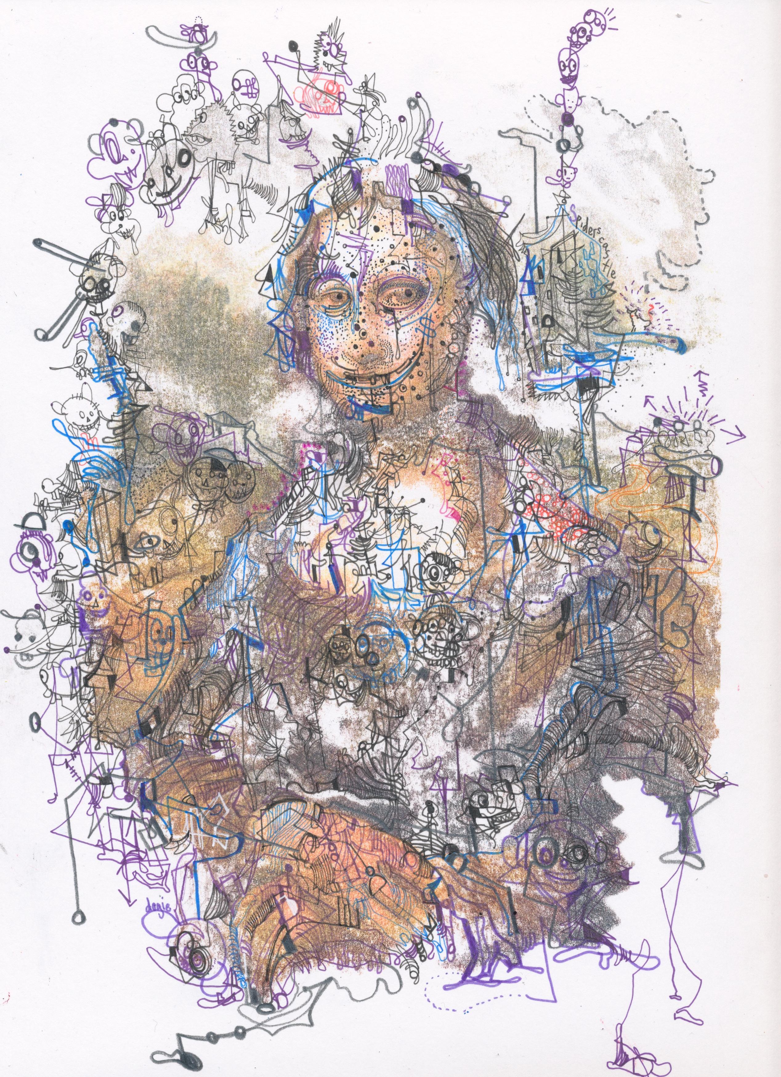 Aquarell und Tinte auf Bristolpapier

Michael Alan ist ein 1977 geborener amerikanischer Künstler, der in New York, USA, lebt und arbeitet. Als multidisziplinärer Künstler. Seine Arbeiten wurden in vielen Einzelausstellungen, über 200