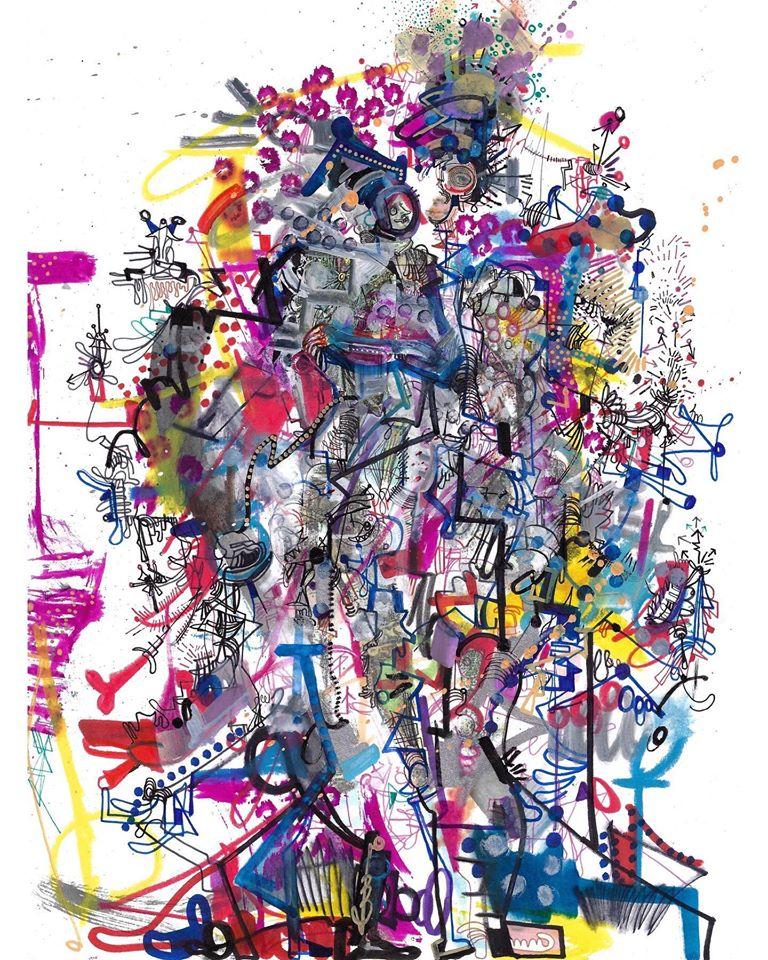 Aquarell und Tinte auf Bristolpapier

Michael Alan ist ein 1977 geborener amerikanischer Künstler, der in New York, USA, lebt und arbeitet. Als multidisziplinärer Künstler. Seine Arbeiten wurden in vielen Einzelausstellungen, über 200