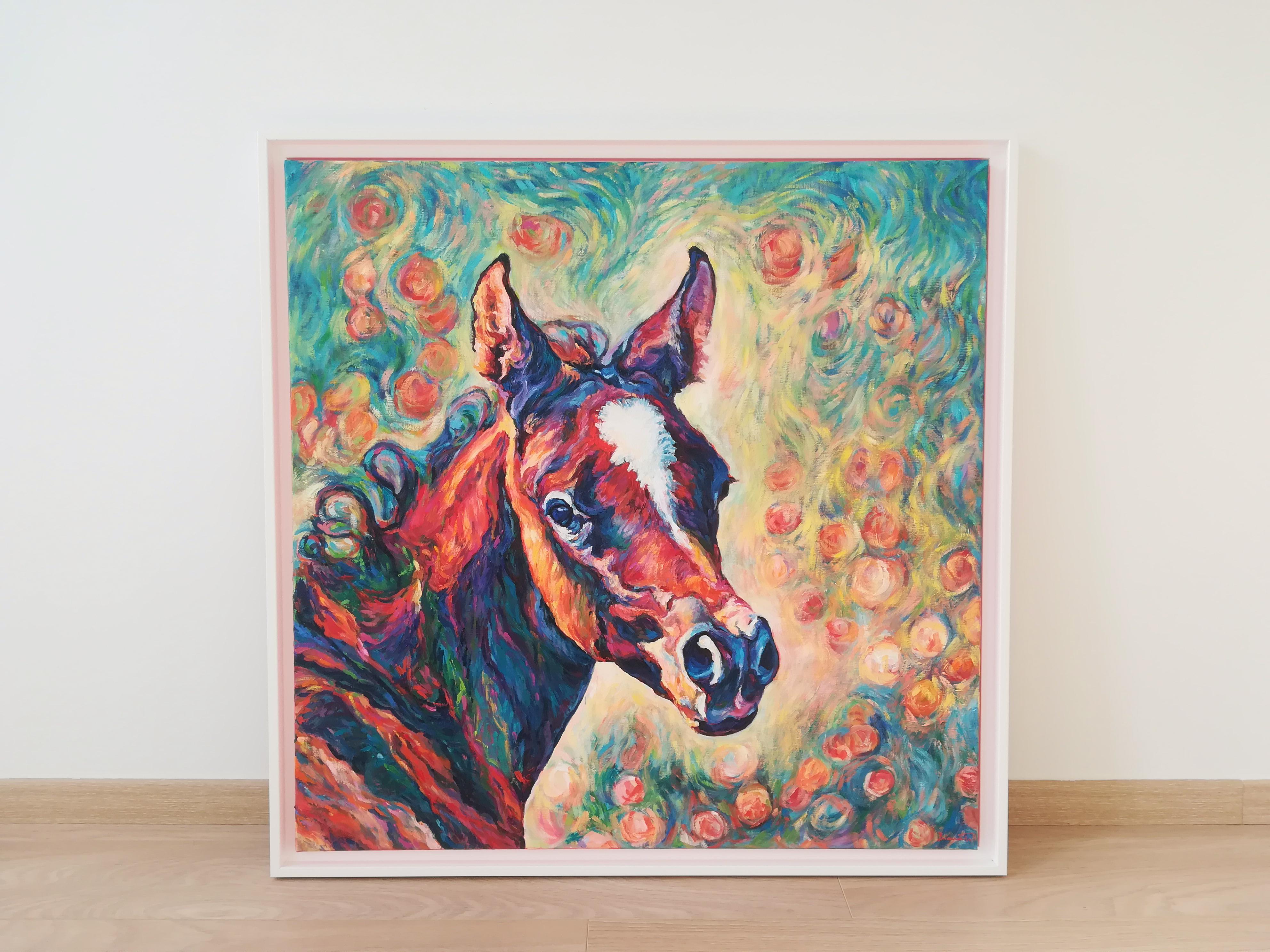 French Contemporary Art by Diana Torje - The Foal For Sale 1