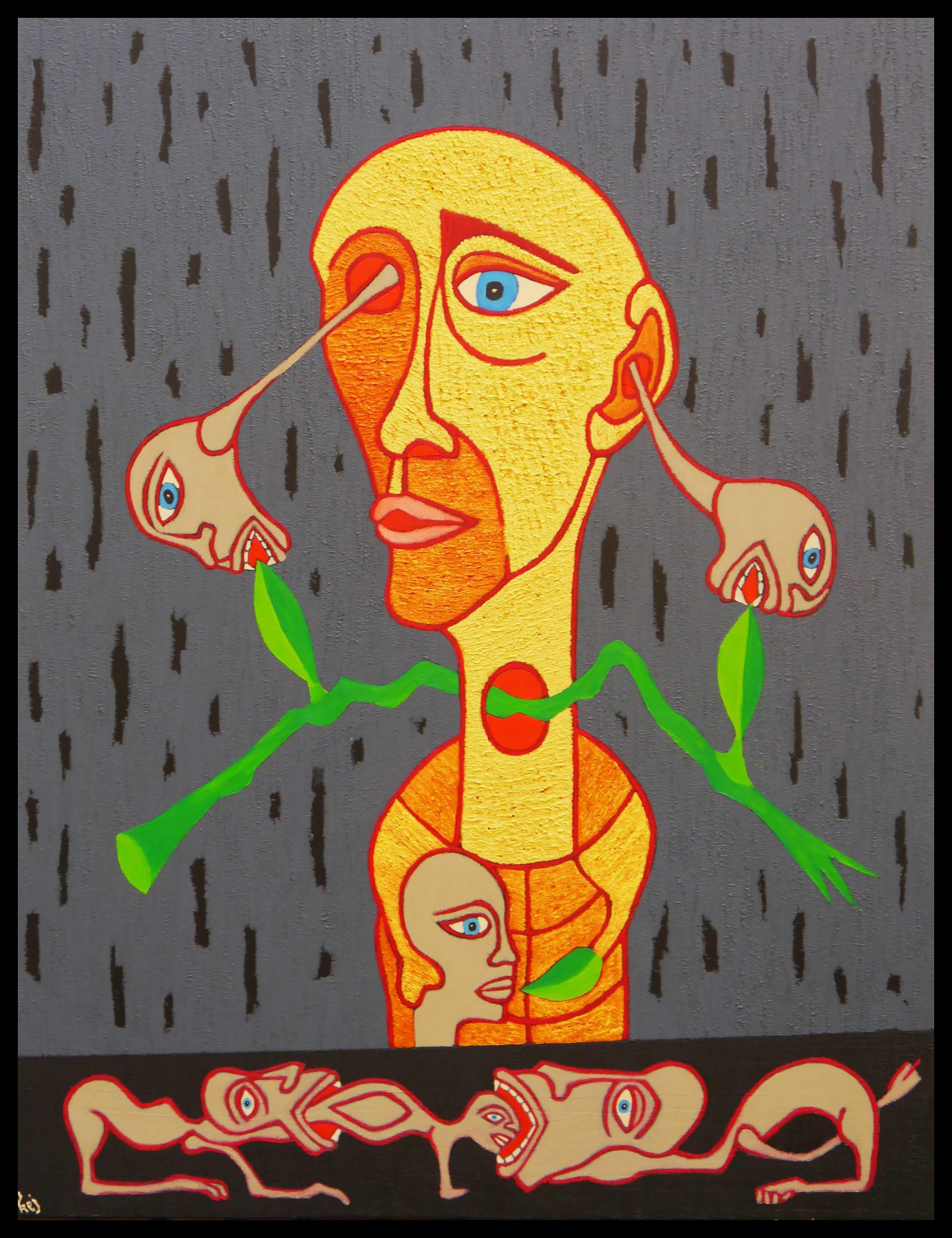 Figurative Painting di Kej - Arte contemporanea francese di KEJ - Après le Chaos 1