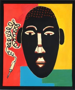 Zeitgenössische französische Kunst von Richard Boigeol - Masque Africain