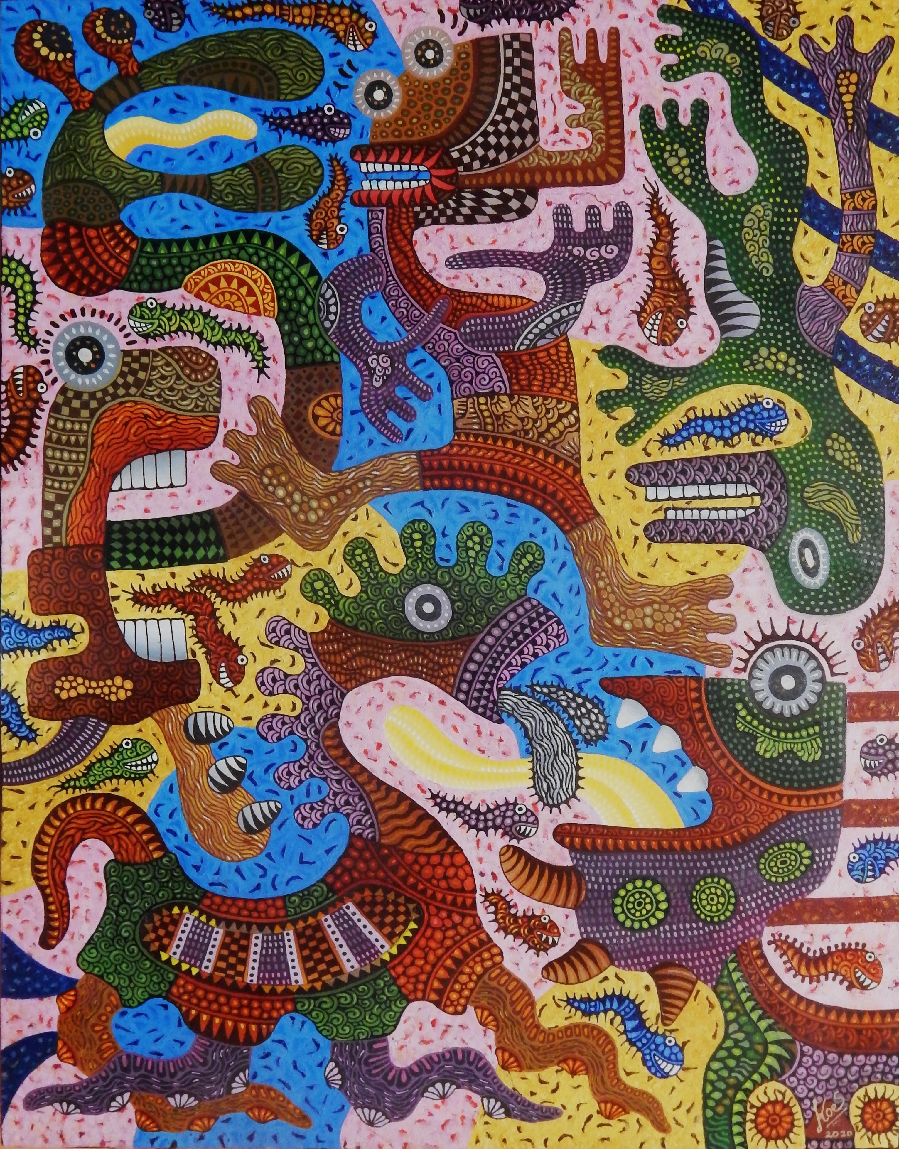 Arte contemporanea indonesiana di Kusbudiyanto - Pandemia