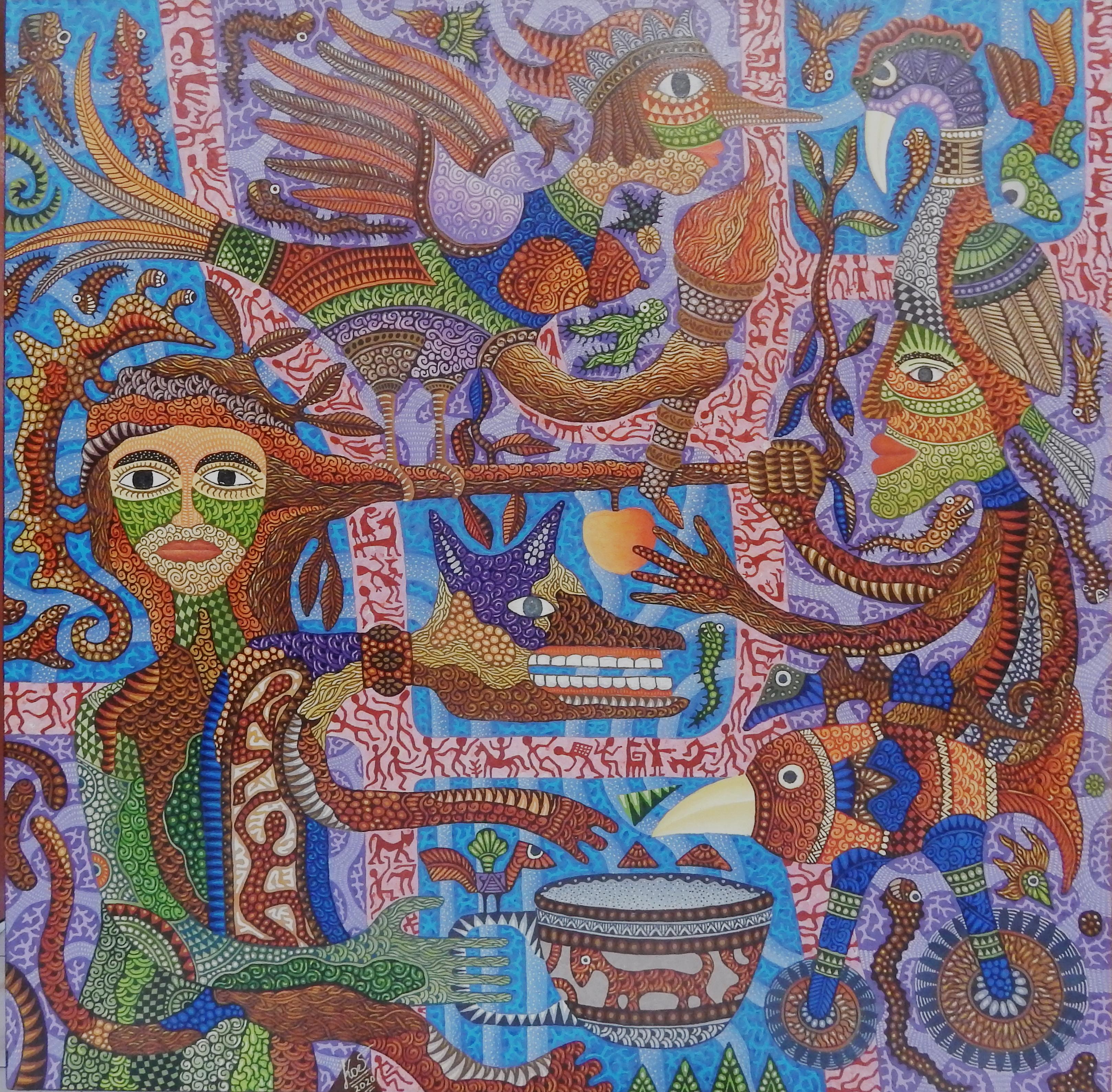 Indonesian Contemporary Art by Kusbudiyanto - Mother of Life For Sale 1