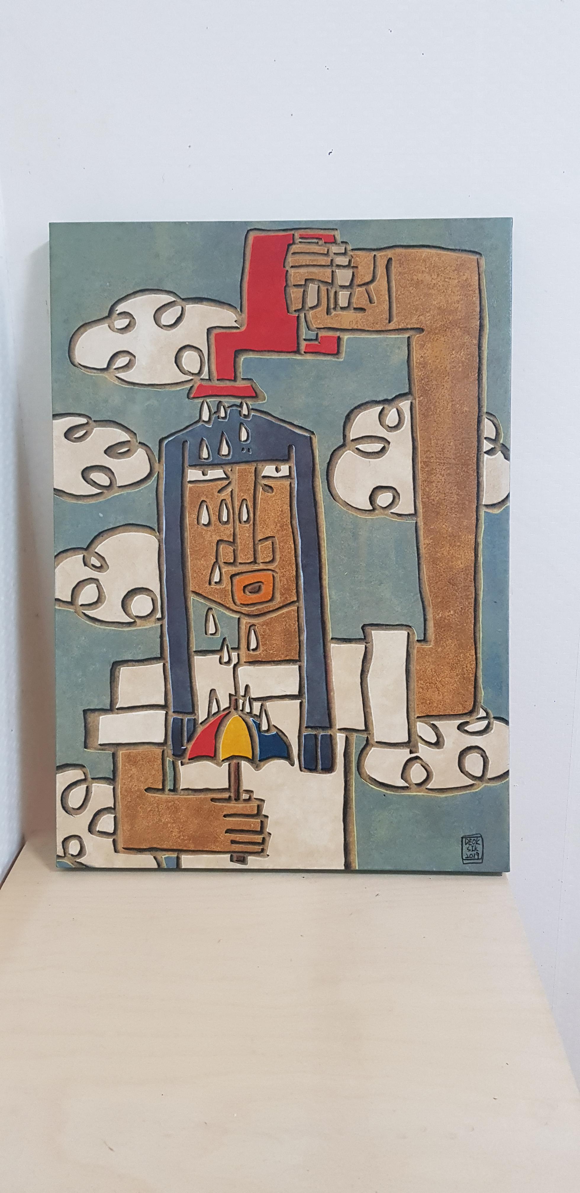 Arte contemporanea coreana di Hyun Deok-Sik - Piove dal cielo in vendita 1