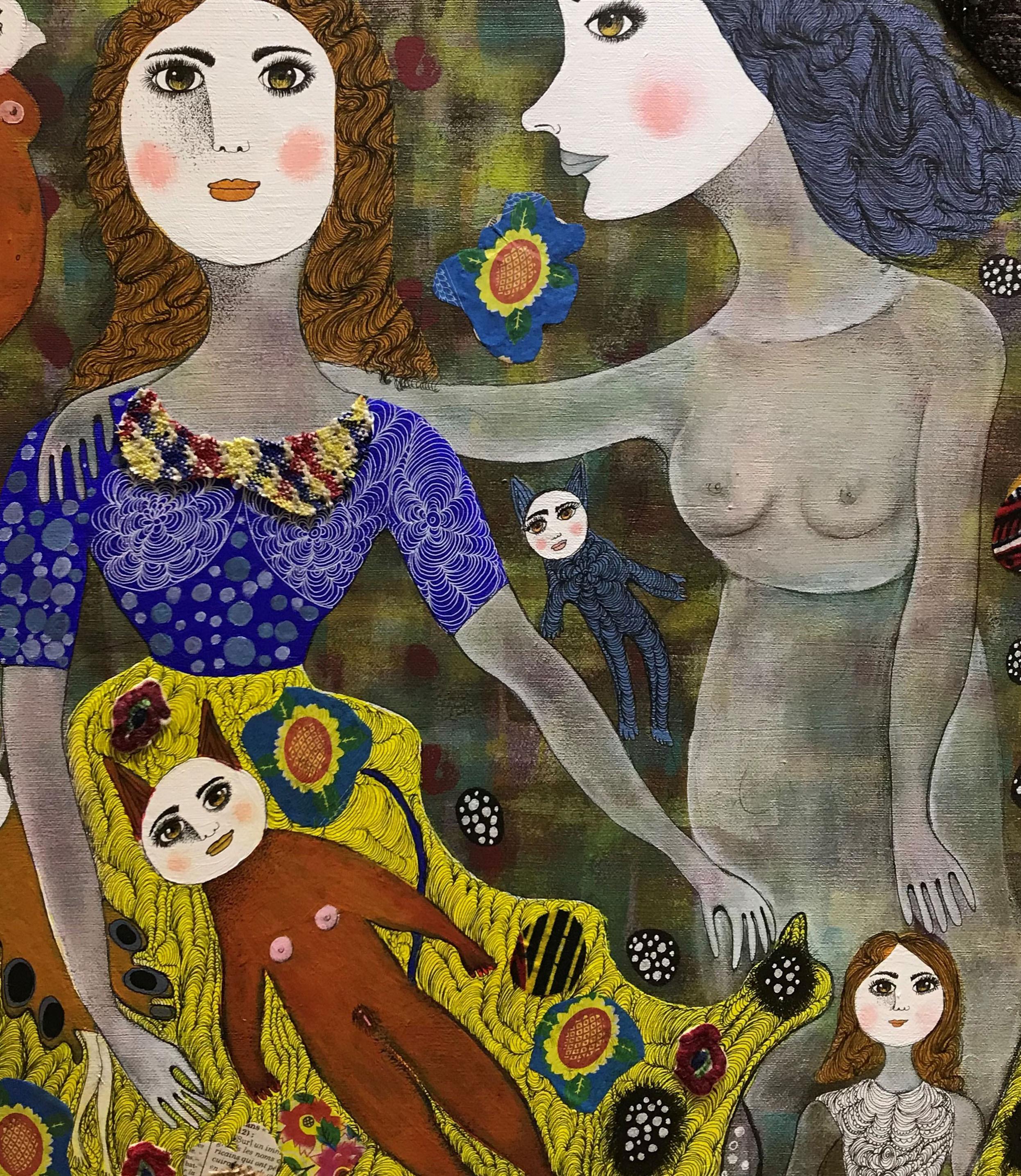 Arte contemporanea francese di Claudine Loquen - Le Chat in vendita 1