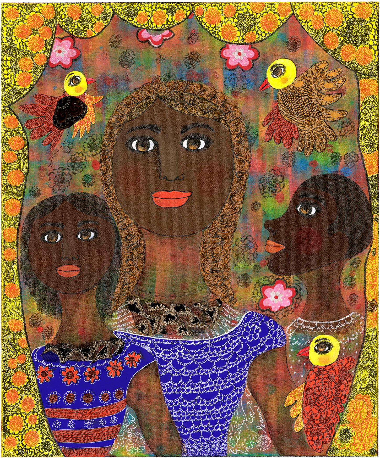 French Contemporary Art by Claudine Loquen - Famille Malienne