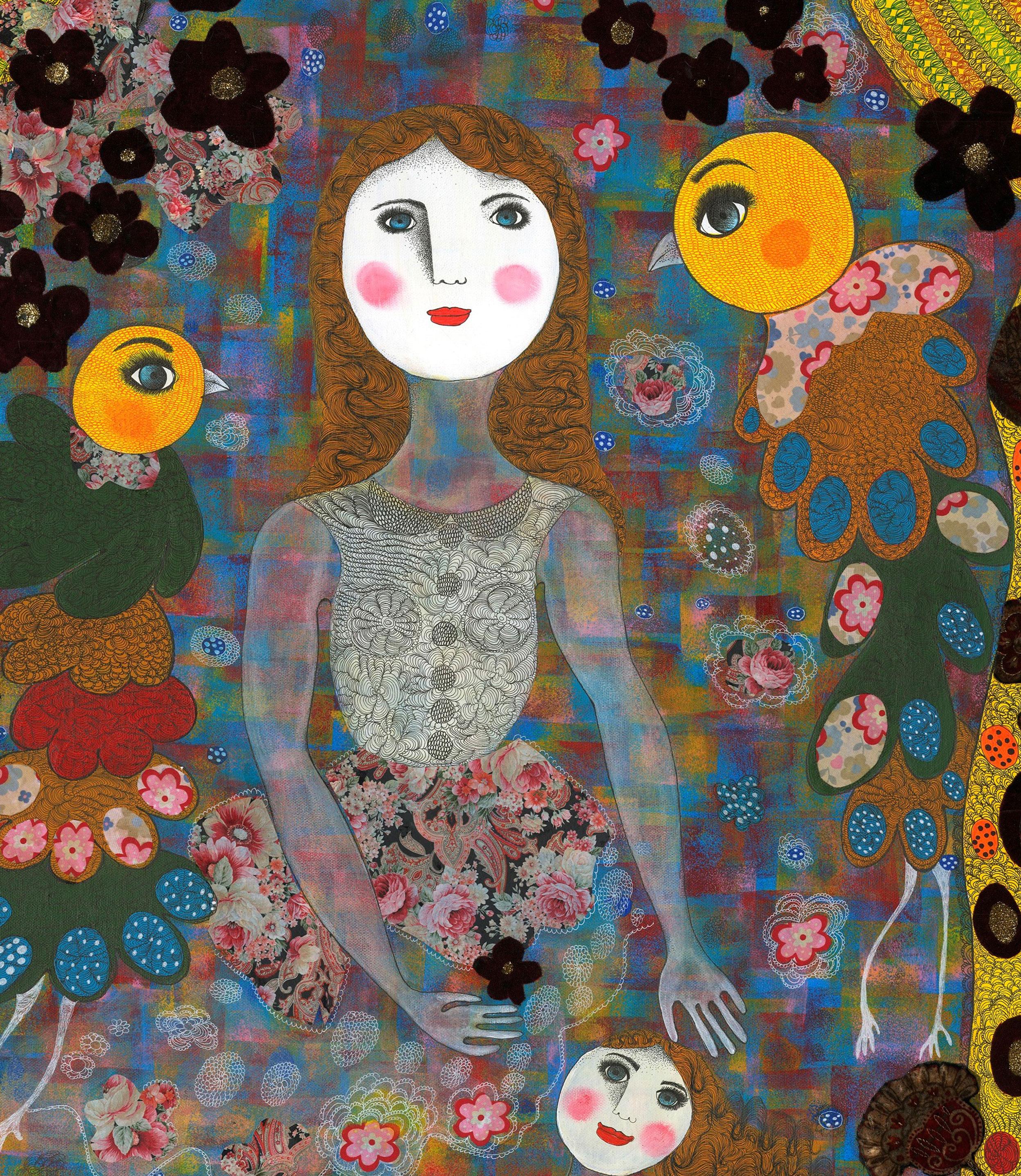 Arte contemporáneo francés de Claudine Loquen - Clotilde Reine des Francs en venta 1