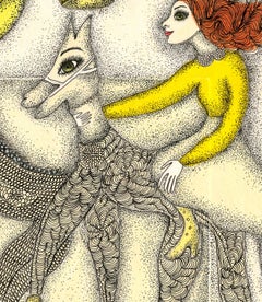 Art contemporain français de Claudine Loquen - Aliénor D'Aquitaine En Croisade